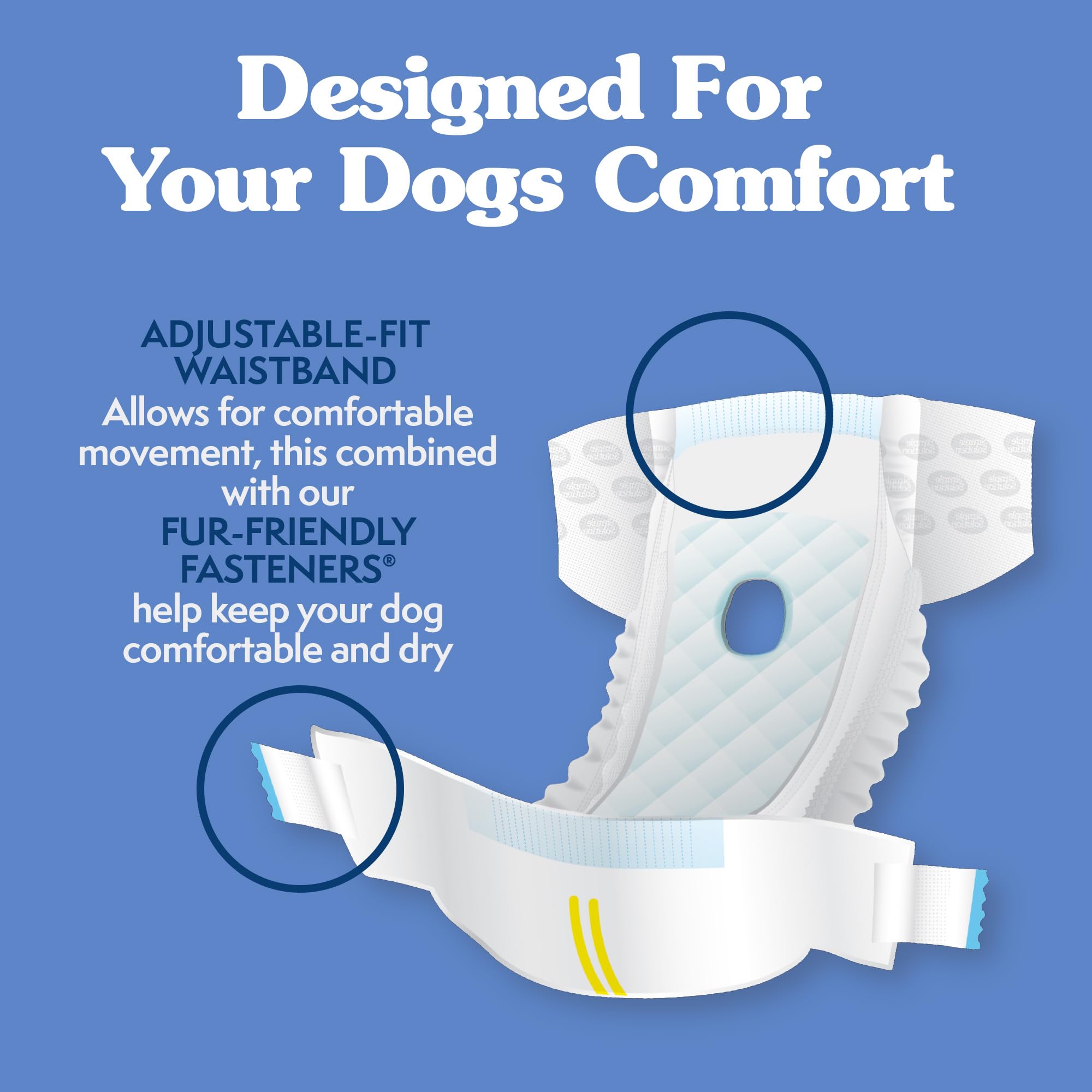 Simple Solution True Fit Disposable Dog Diapers For Female Dogs | Super Absorbent With Wetness Indicator | Xs/Toy | 30 Count