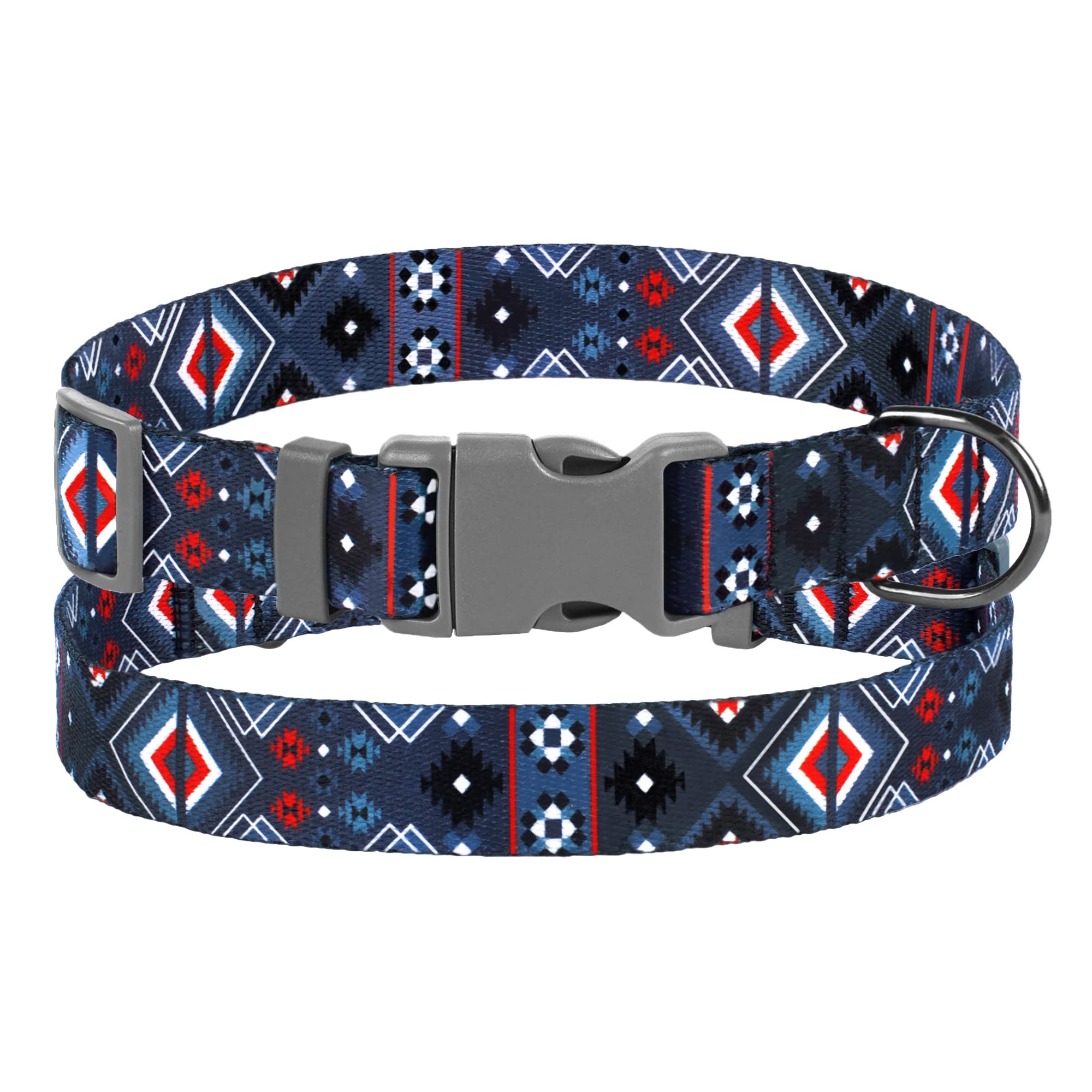 Southwest Dog Collar Tribal Pattern Adjustable Puppy Pet Collars For Small Medium Large Dogs Aztec Print (Aztec, Neck Fit 14'-18')