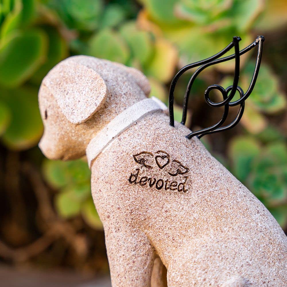 Iheartdogs Dog Memorial Devoted Dog Angel Figurine - Dog Statue Pet Memorial Gifts