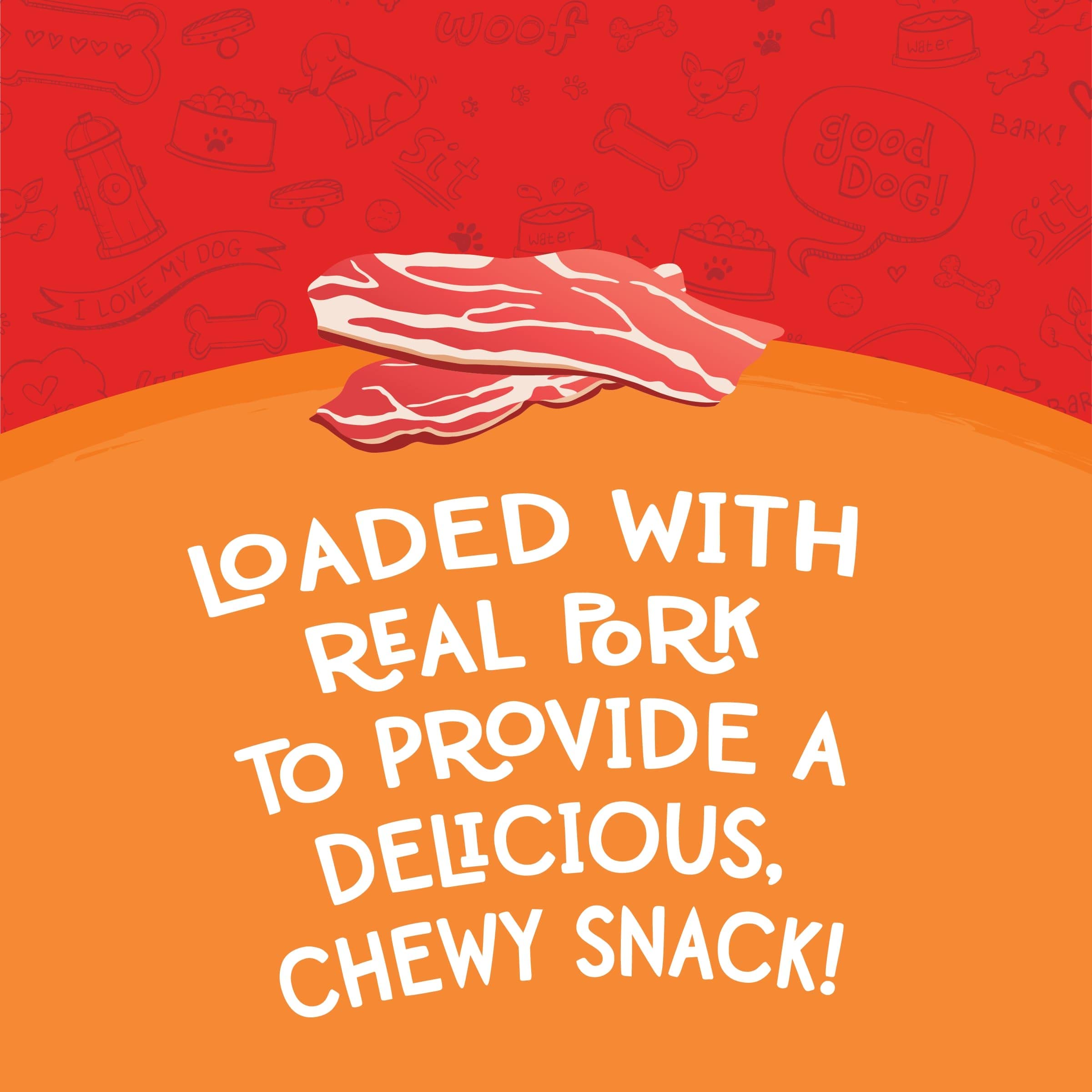 Meaty Treats Bacn Creations Bacon & Cheese Flavor, 40-oz.