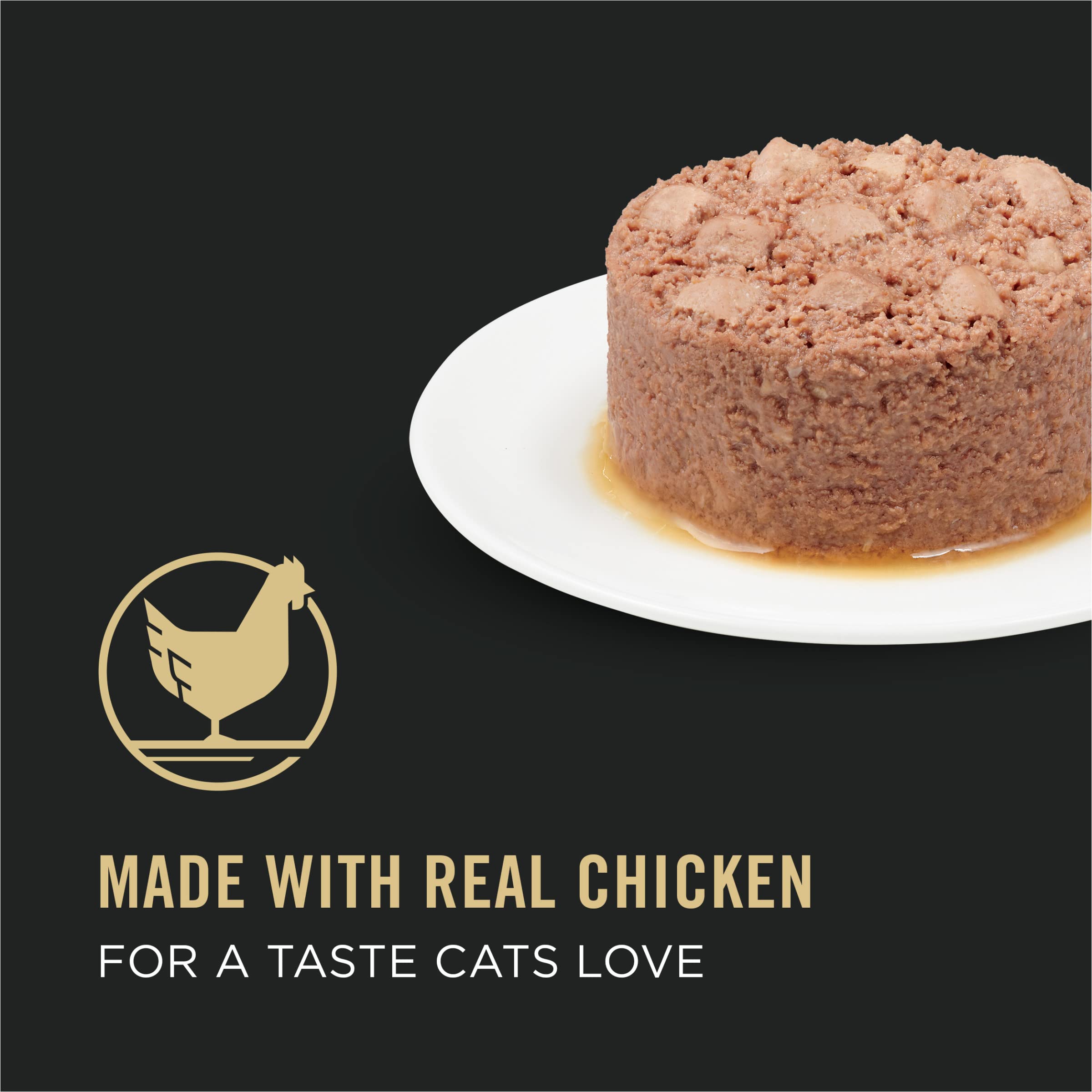 Purina Pro Plan Pate, High Protein Wet Cat Food, COMPLETE ESSENTIALS Classic Chunky Chicken Entree - (Pack of 24) 3 oz. Pull-Top