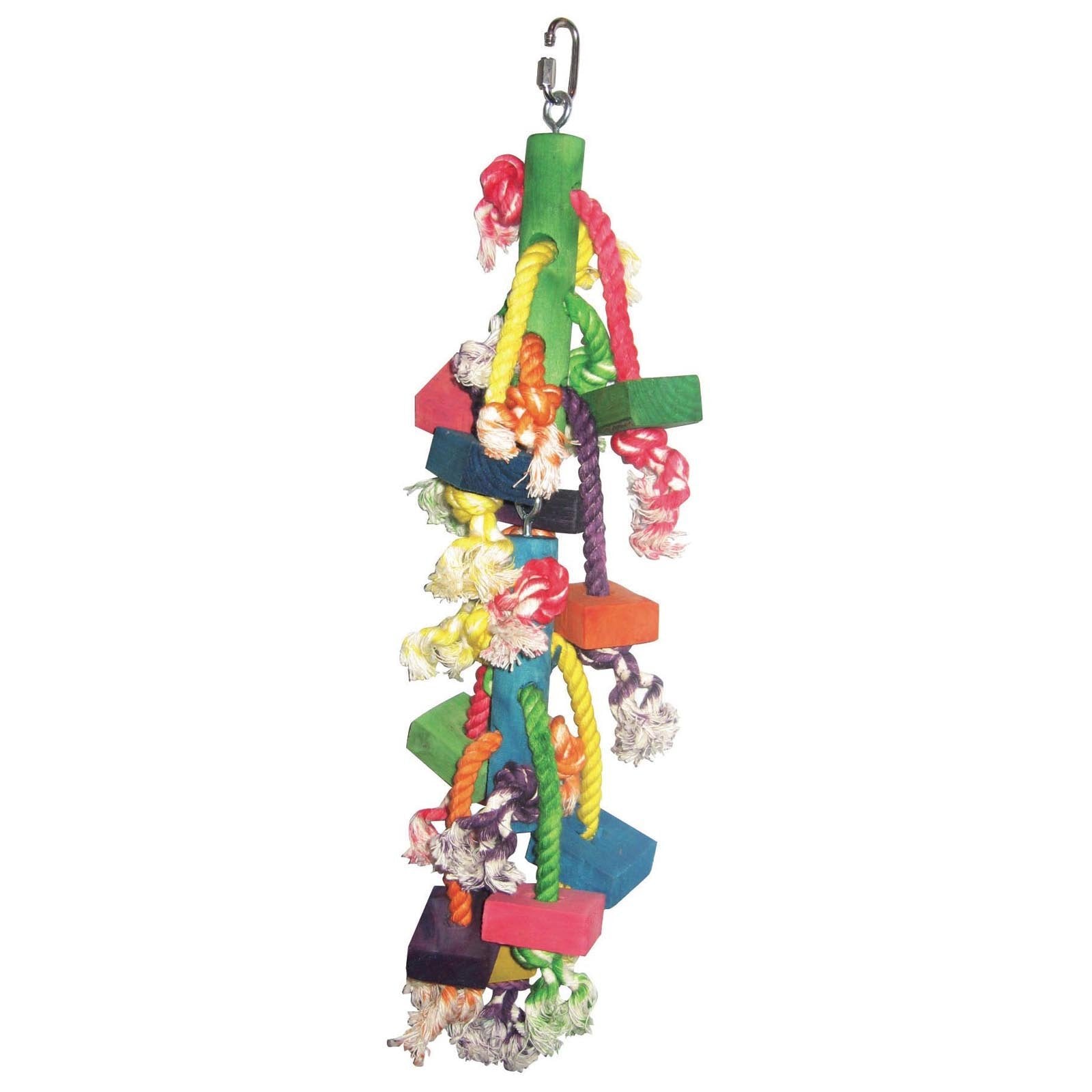 Large Real Wood With Hanging Blocks On Rope