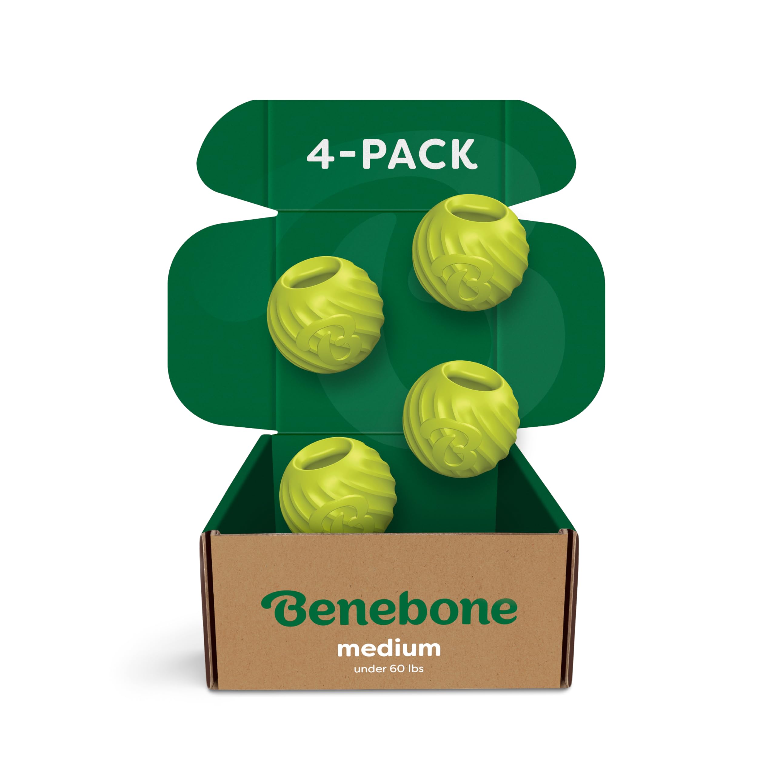 Benebone 4-Pack Rubber Ball