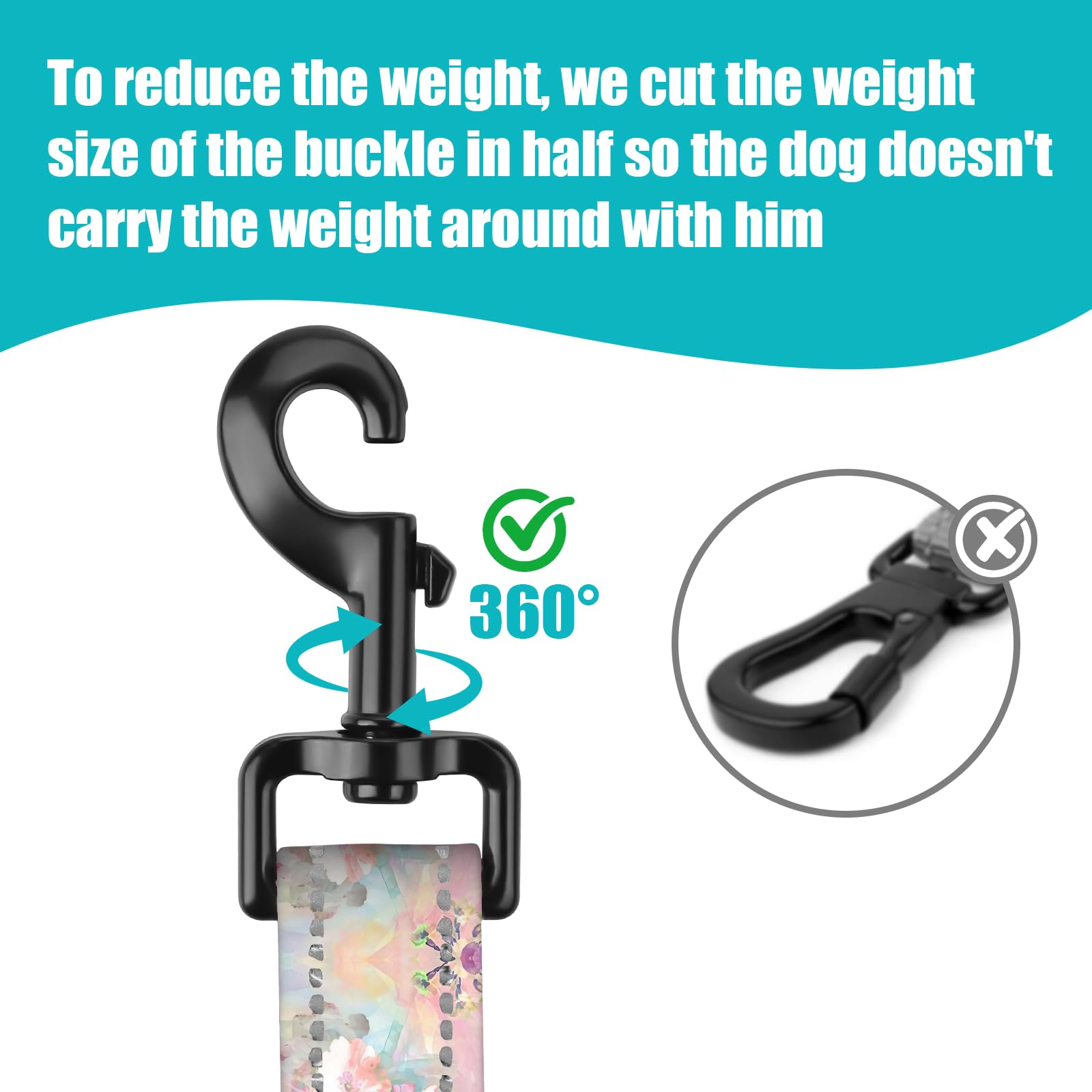 Daffodil Nylon Short Dog Leash For Training Control - Reflective, Padded Handle For Large & Medium Dogs