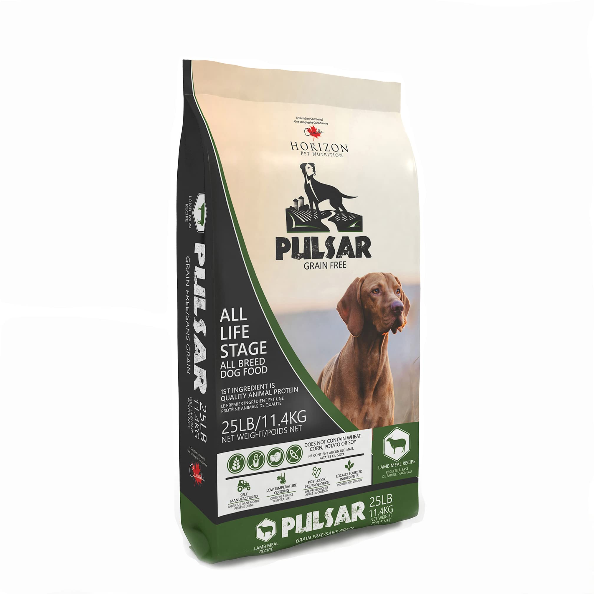 Pulsar Premium Grain Free Dog Food | Lamb Formula | All Life Stage, Non GMO, Meat Dense Diet | 25 lb Bag