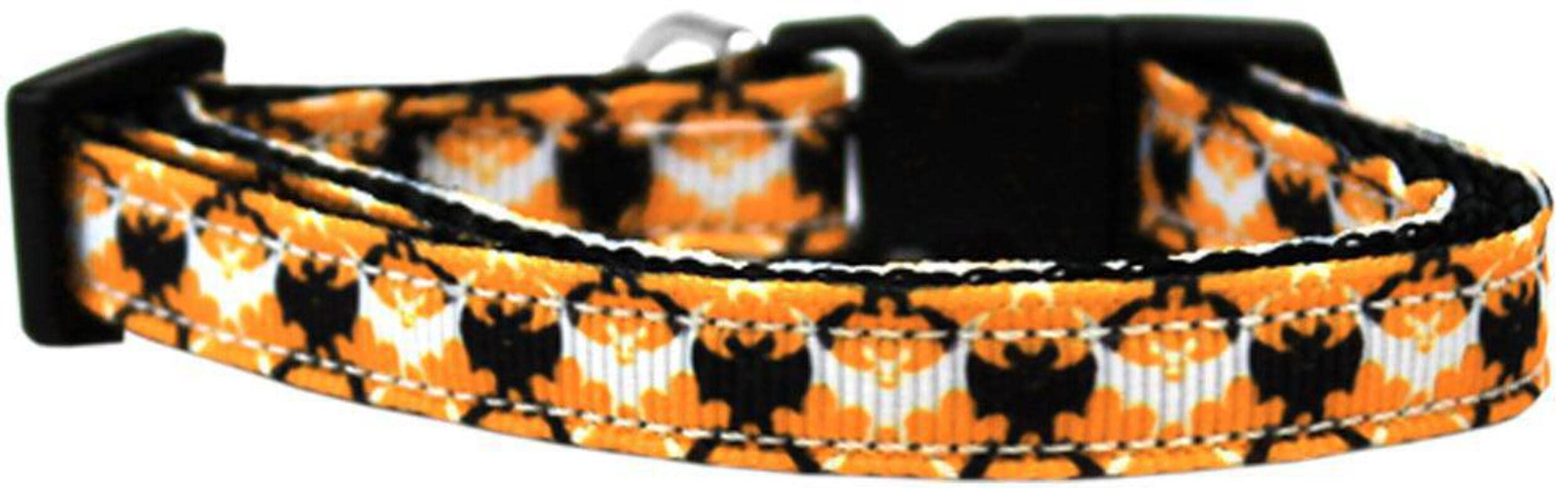 Mirage Pet Products Bat Argyle Nylon Dog Collar Martingale, Medium