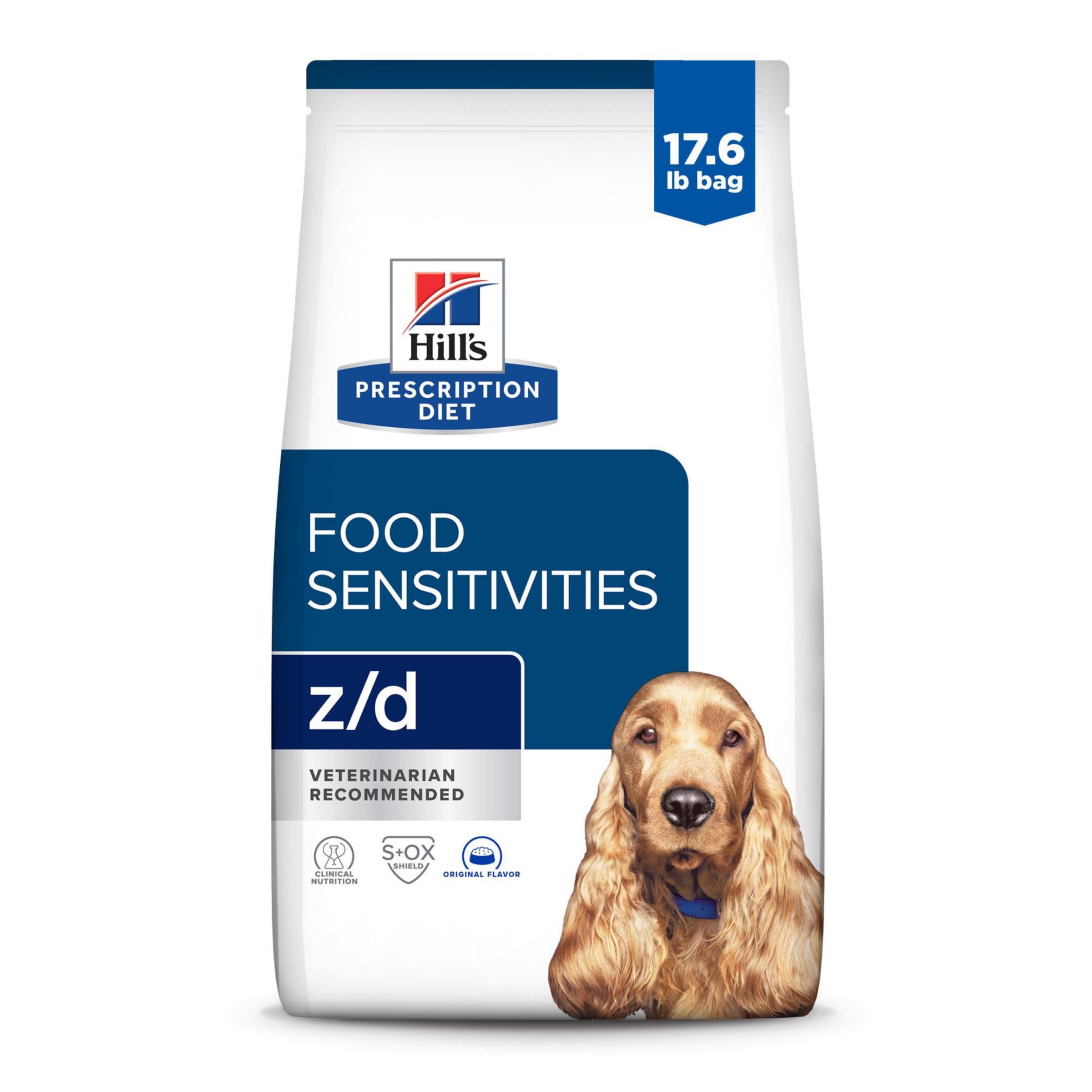 Hills Prescription Diet z/d Skin/Food Sensitivities Dry Dog Food, Veterinary Diet, 17.6 lb. Bag