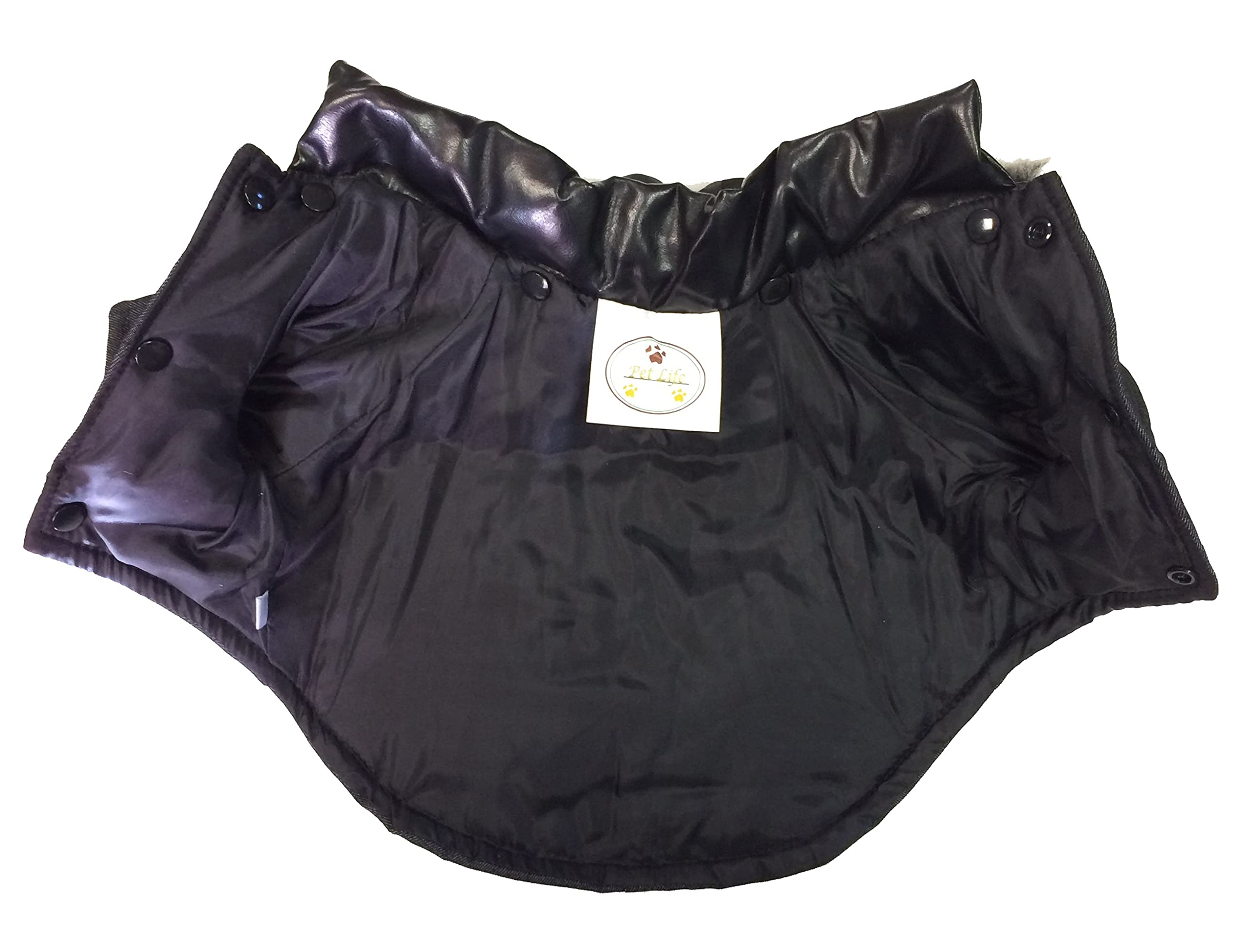 Pet Life Ruff-Choppered Denim Fashioned Wool Dog Coat - Fall and Winter Dog Jacket with Designer Trims and Details