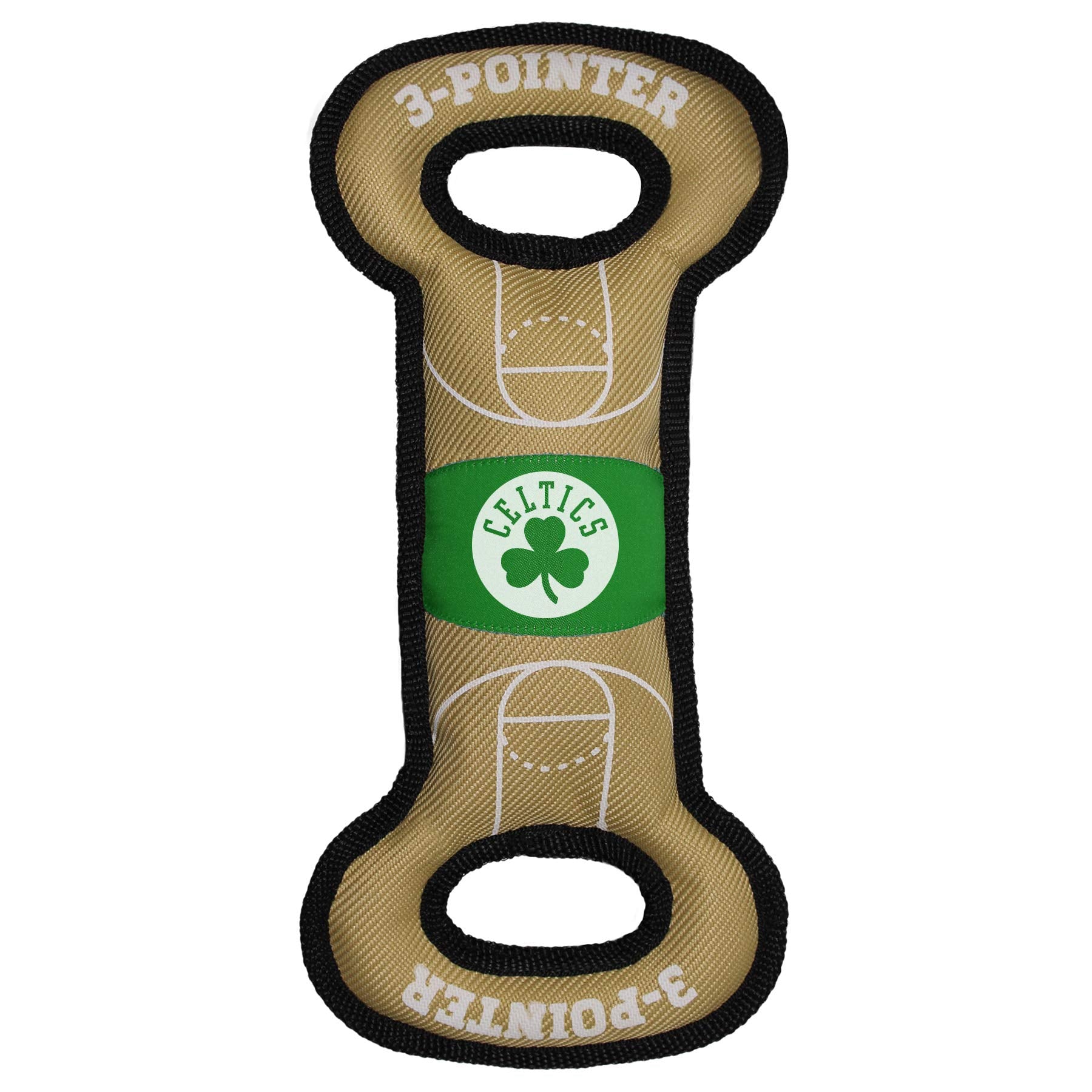 Pets First Nba Boston Celtics Field Toy. - Tough Nylon Pet Toy With Double Trim Stitching & Inner Squeaker, One Size, Cel-3030