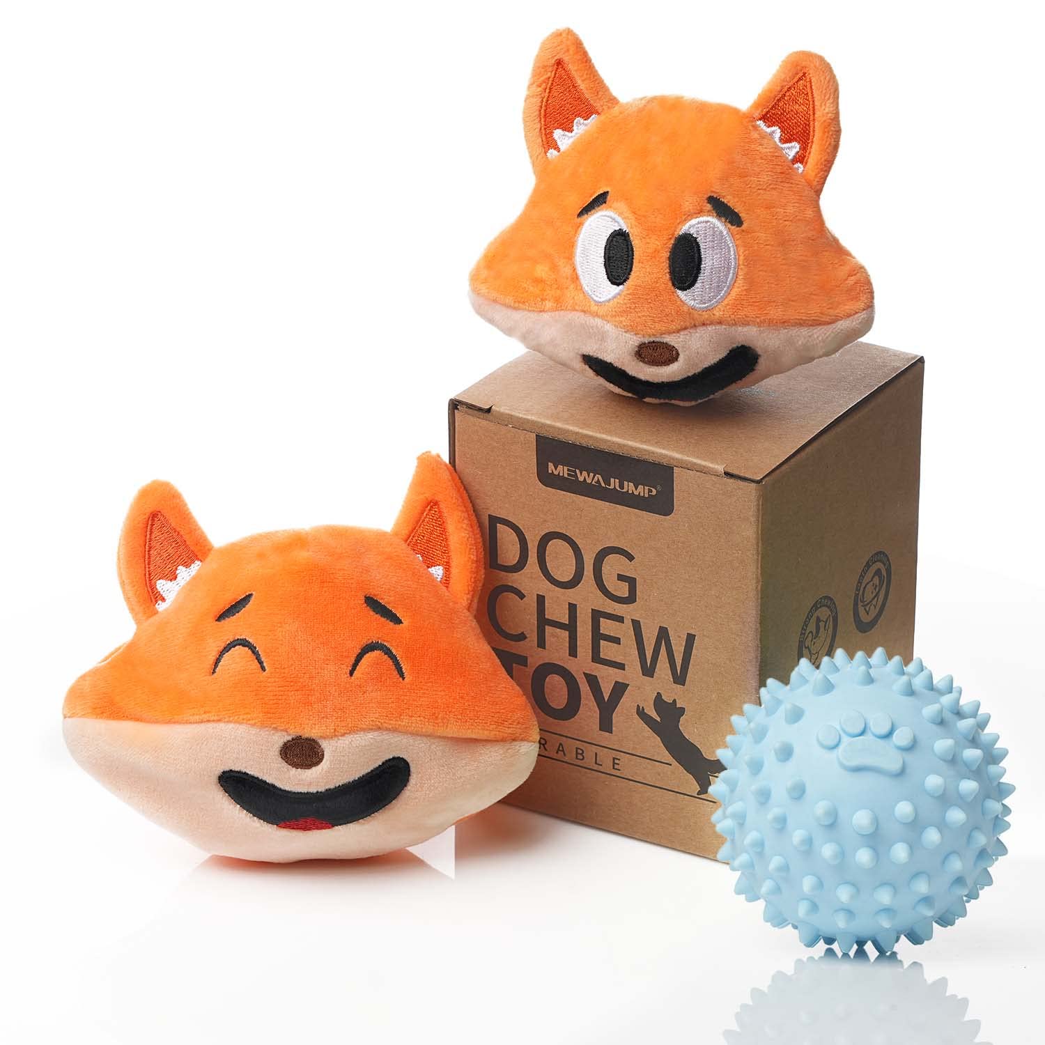 Mewajump Squeaky Dog Toys With Ball 3-In-1 Plush Cute Chew Toy With 3 Layers Puzzle Pet Toy For Teeth Cleaning Puppy Enrichment