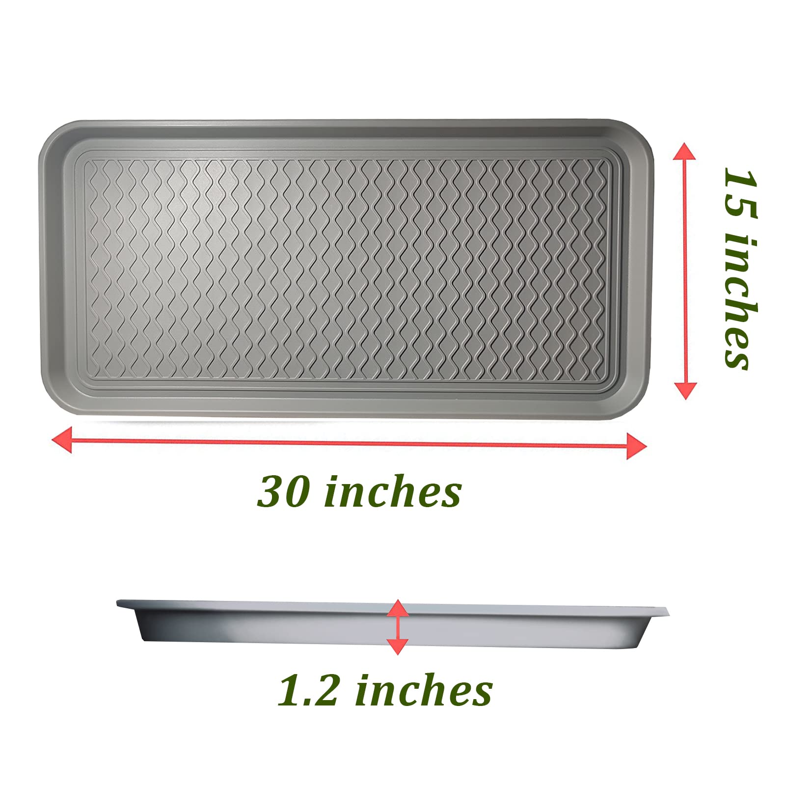 Large Multifunctional Boot Tray 2 Pack Boot Mat Washable Indoor or Outdoor Tray Mat Doormats for Shoes Boots Plants Pots Paint T