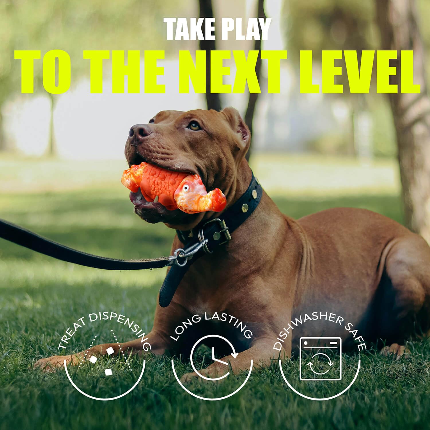 Zimoric Tough Dog Chew Toys for Aggressive Chewers, Interactive Treat Dispensing Dog Toy, Durable Dog Toys for Medium & Large Do