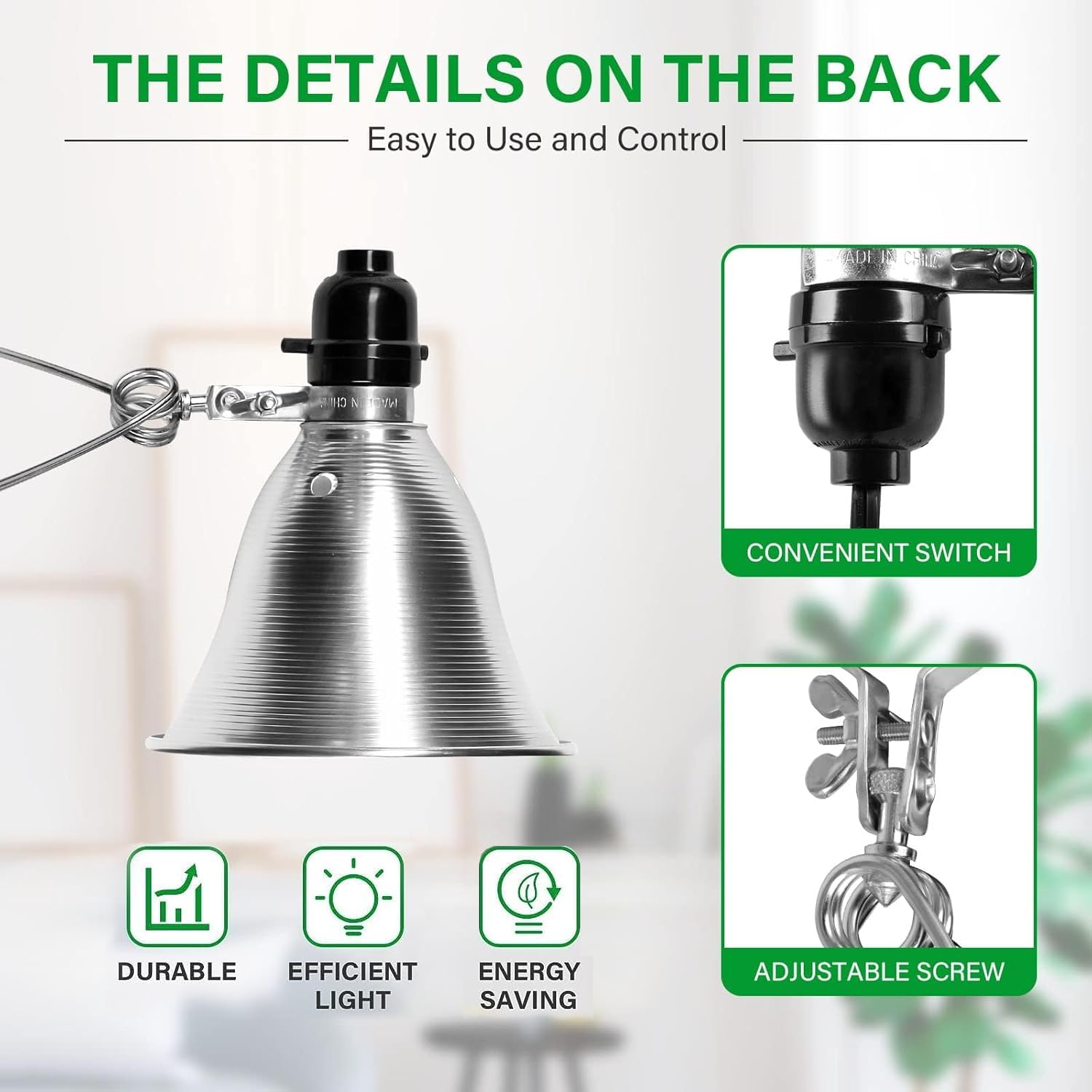 Simple Deluxe 2-Pack Clamp Lamp Light With 5.5 Inch Aluminum Reflector Up To 60 Watt E26 (No Bulb Included) 6 Feet 18/2 Spt-2 Co