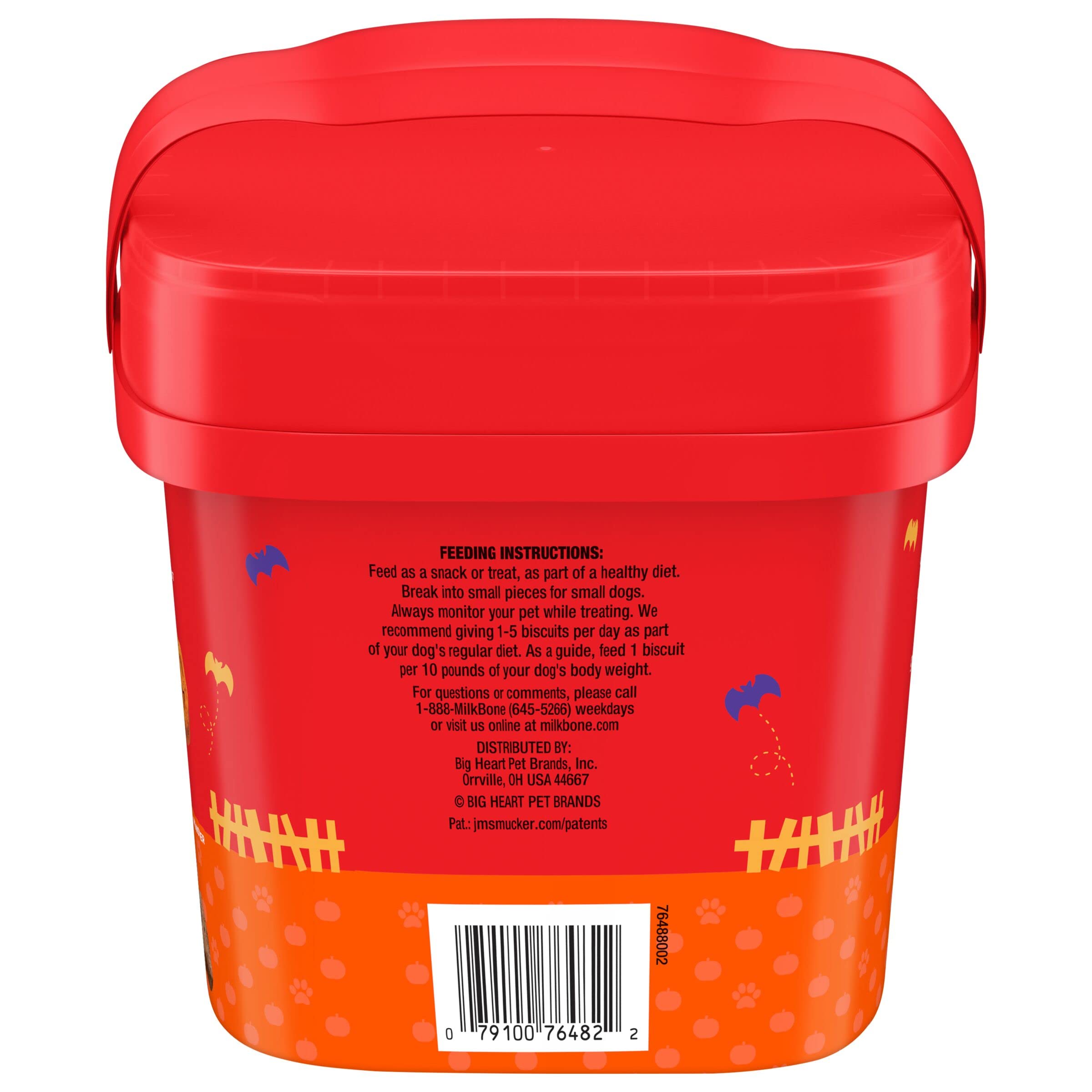 Milk-Bone Limited Edition Halloween Spooky Biscuit Dog Treats, 24 Ounce Pail