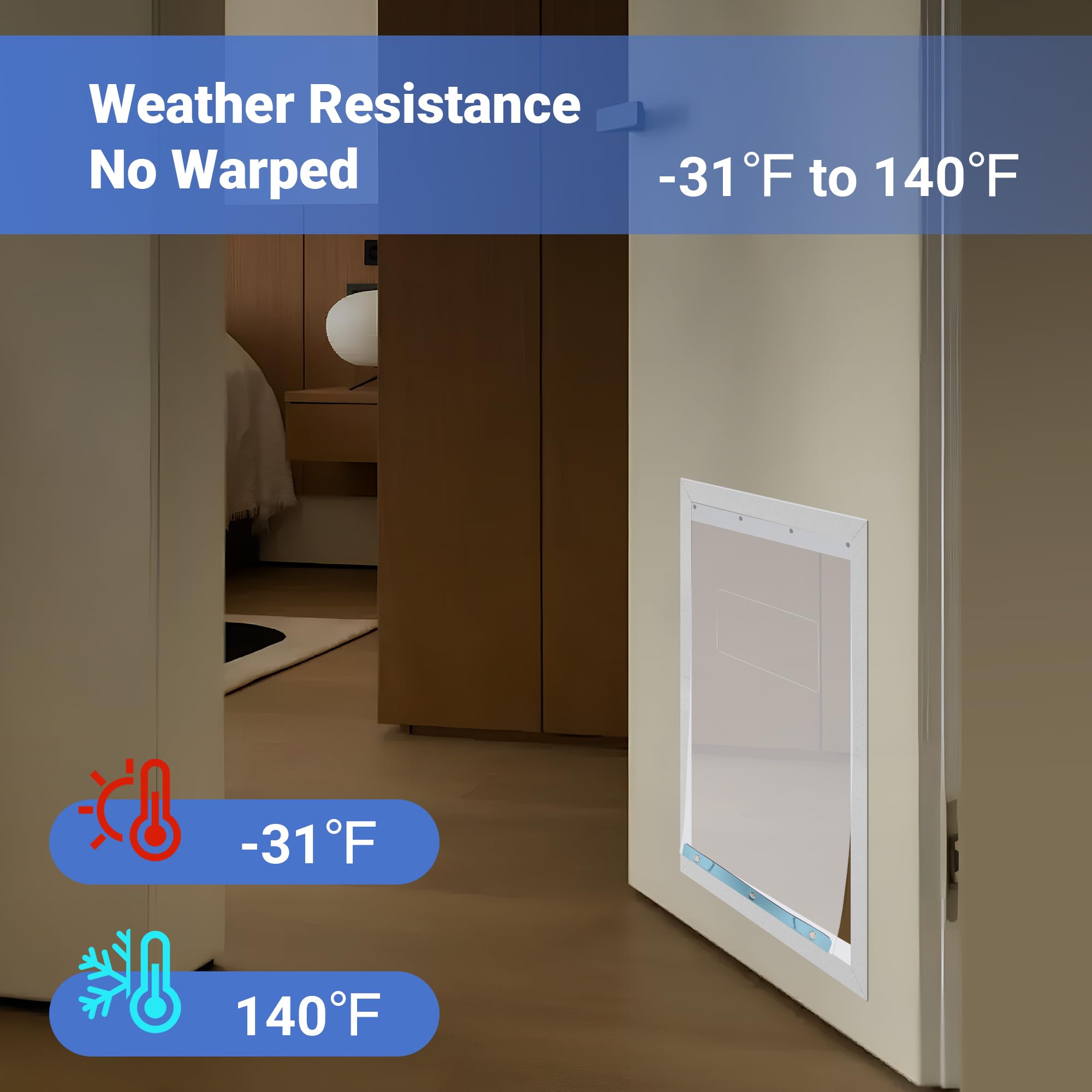 GVBLKGX Dog Door Replacement Flaps - 9.75" x 17", Transparent, BPA Free, Weather Resistant, Thermoplastic Polyurethane