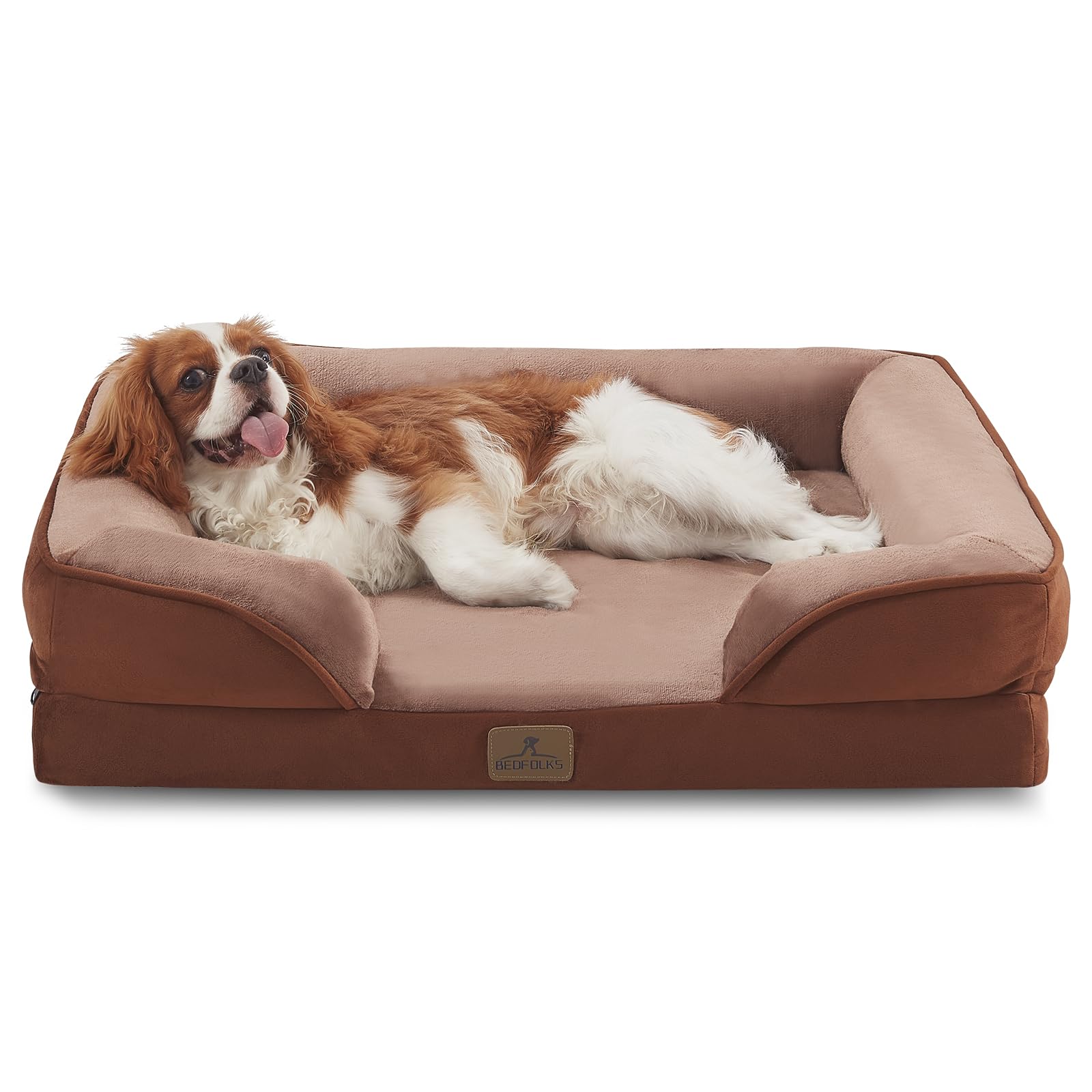 Bedfolks Orthopedic Dog Bed, Waterproof Dog Sofa Bed For Medium Dogs, Egg Foam Pet Couch Bed With Removable Washable Cover And N