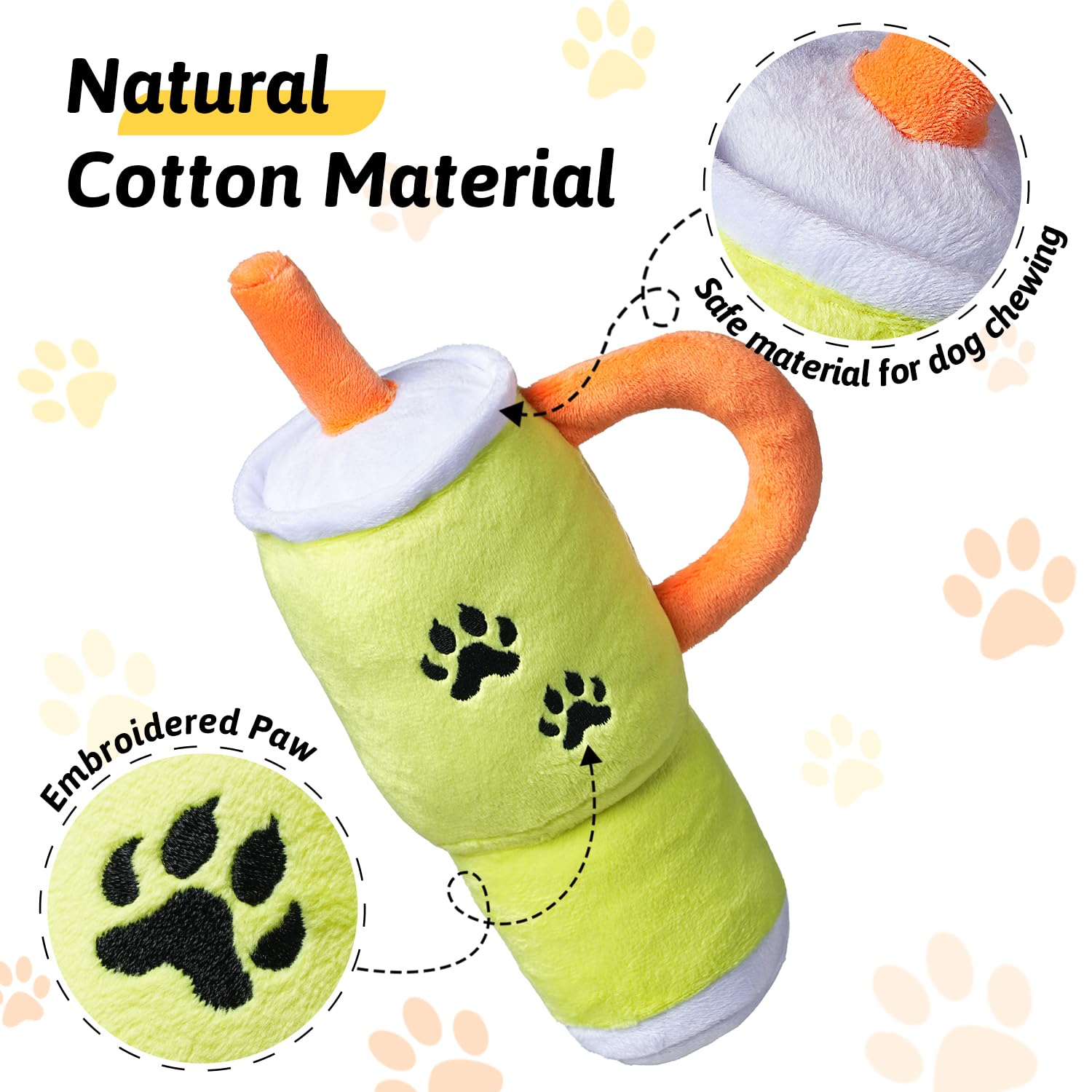 Plush Dog Toys For Aggressive Chewers, Stuffed Dog Toy, Cute Squeaky Dog Toys For Small Dogs, Soft Pet Toys For Puppy Teething,