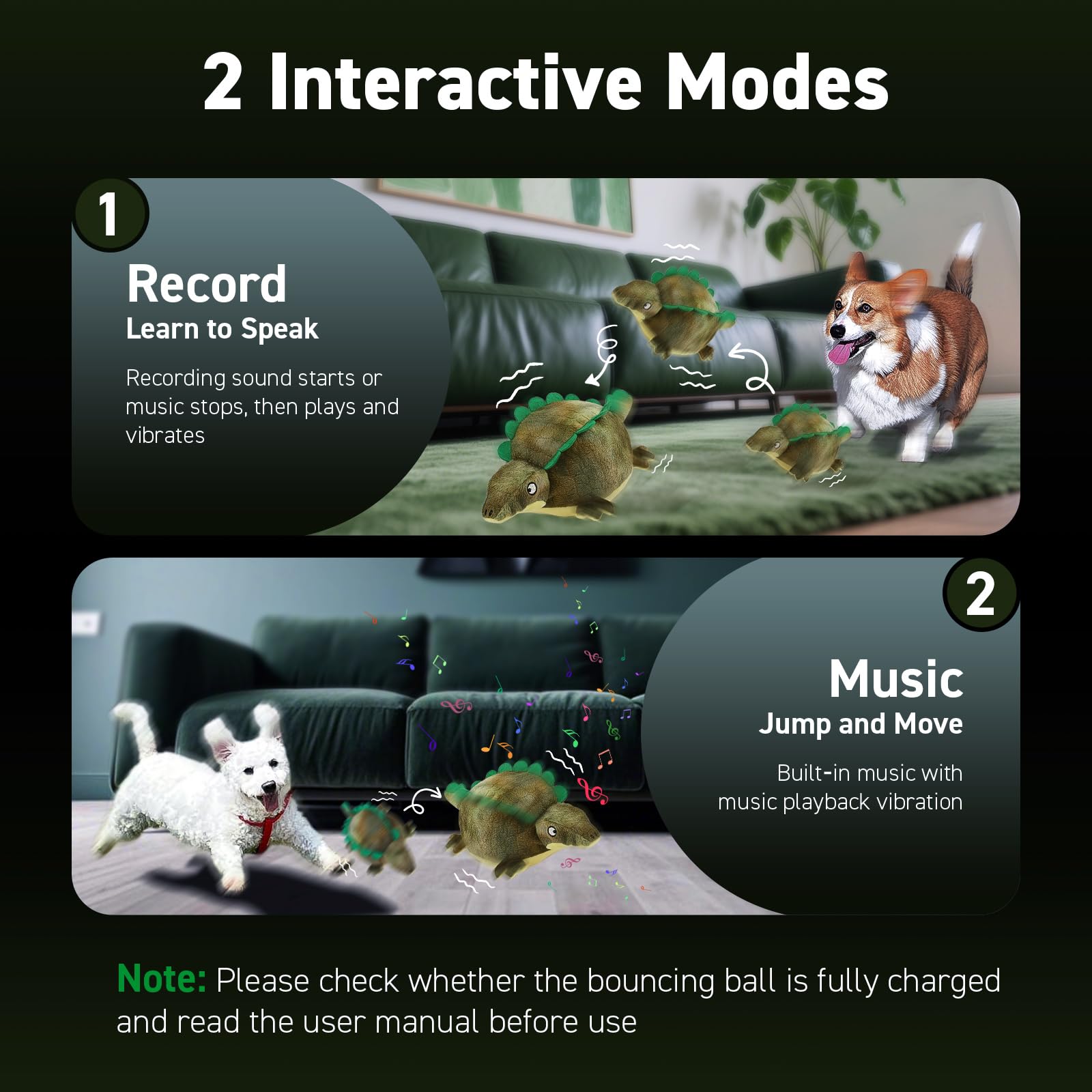 QDAN Interactive Dog Toys: [ 2025 Newly Upgraded] Remote Control, Rechargeable Dog Toys to Keep Them Busy, Squeaky Soccer Balls
