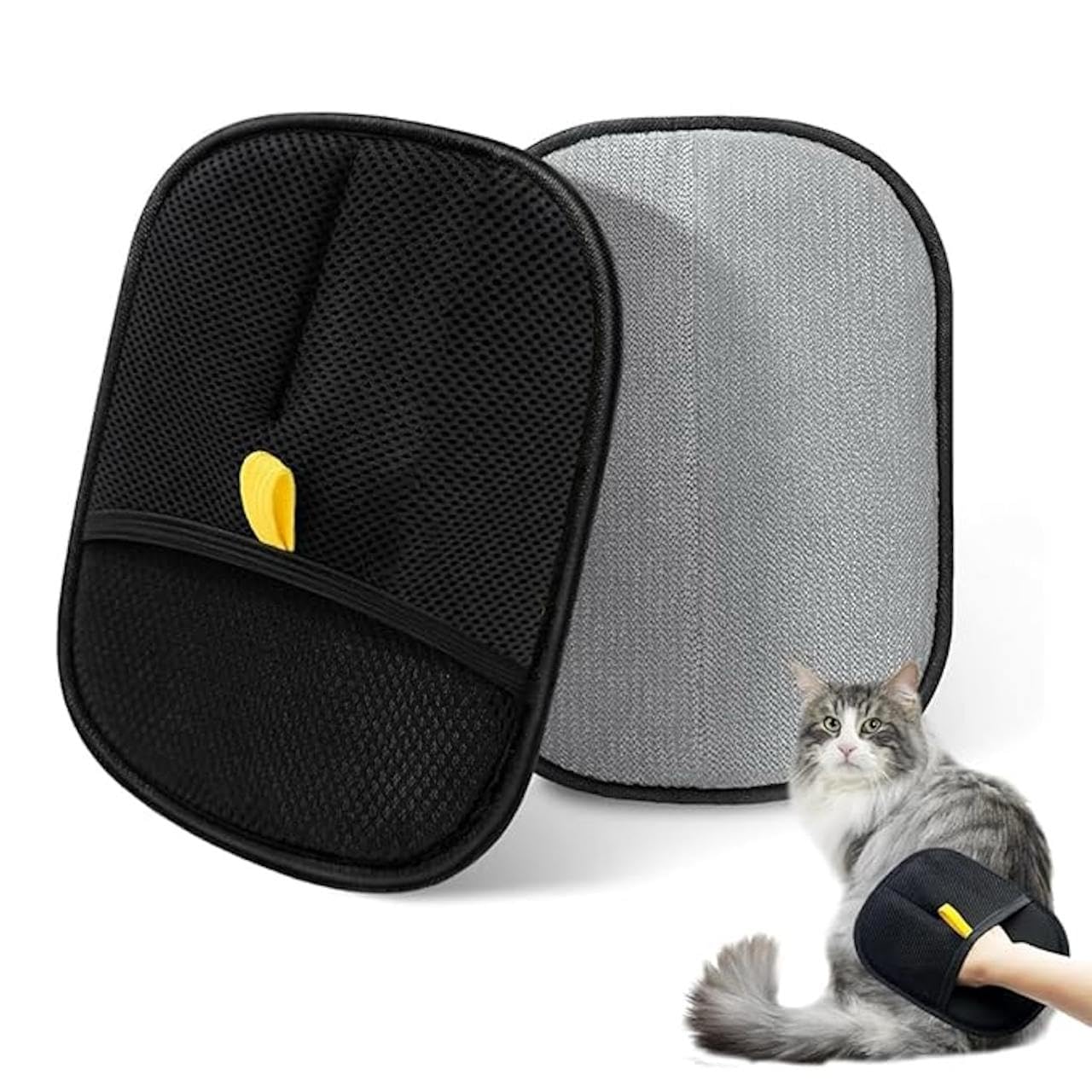 Bline 2 Pcs Pet Hair Removal Glove For Dogs And Cats,Cat Hair Remover From Clothes, Efficient Fur Removal Tool For Sofa Bed And 