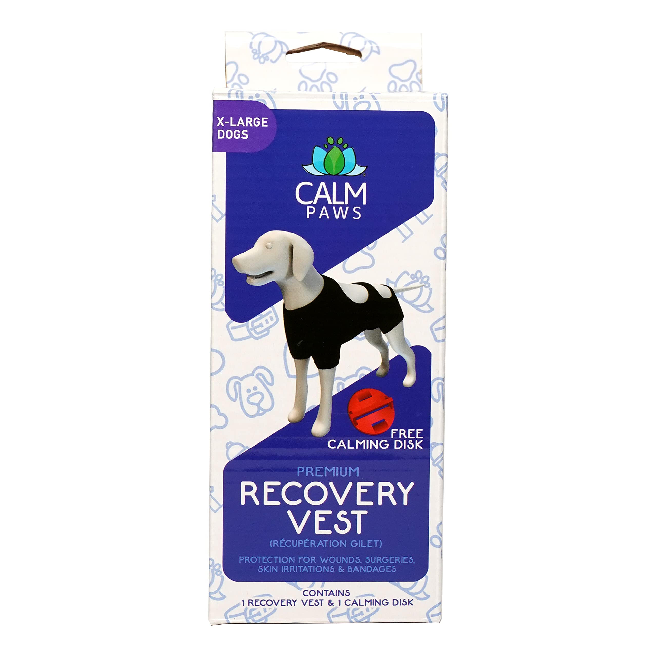 Calming Recovery Vest With Dog Calming Disc (X-Large)