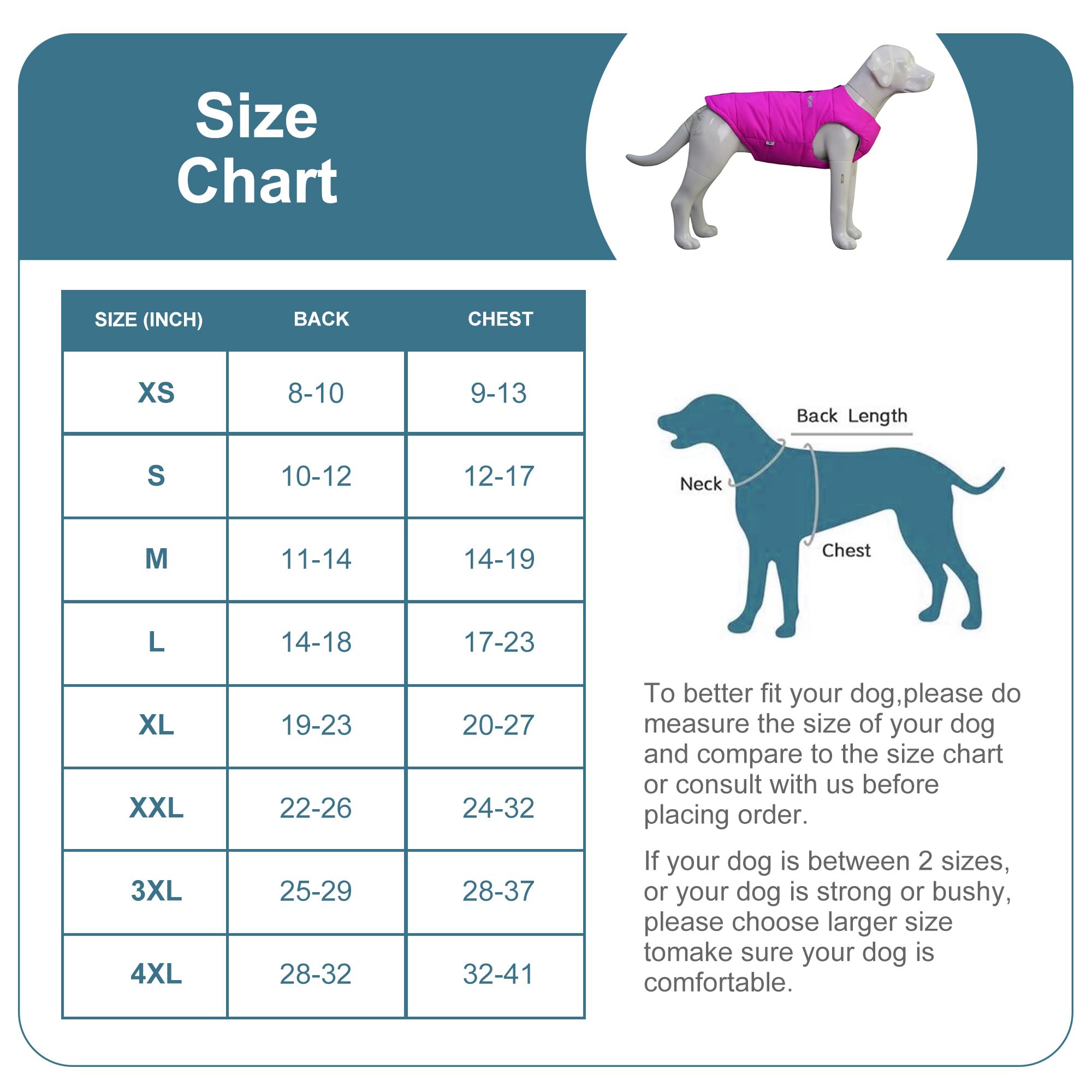 Dog Winter Jacket, Waterproof Windproof Dog Winter Vest Super Warm Polar Fleece Dog Winter Clothes With Smooth Zipper Closure For Small Medium Large Dogs Black S