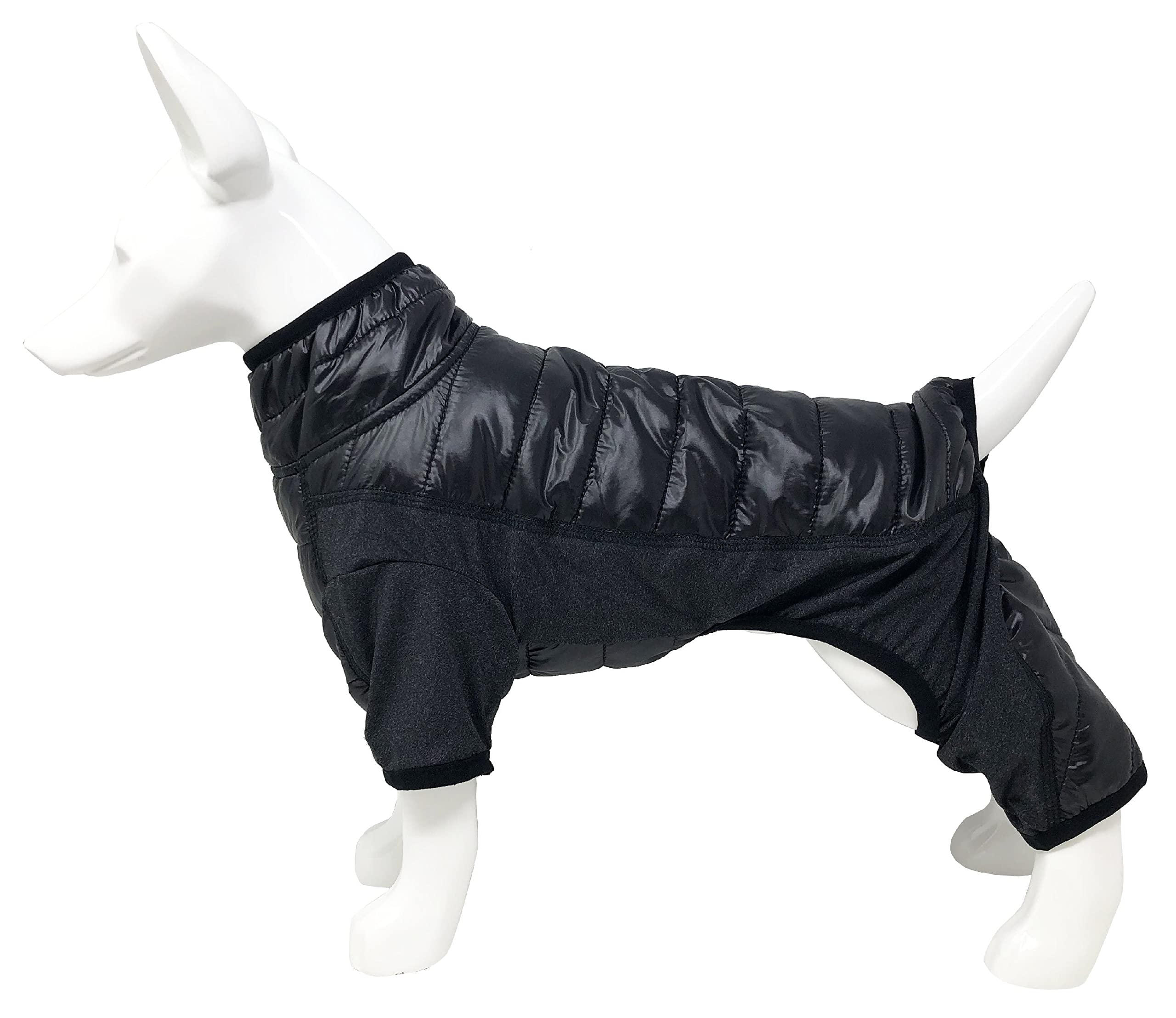Pet Life Aura-Vent Lightweight 4-Season Stretch and Quick-Dry Full Body Dog Jacket, MD, Black