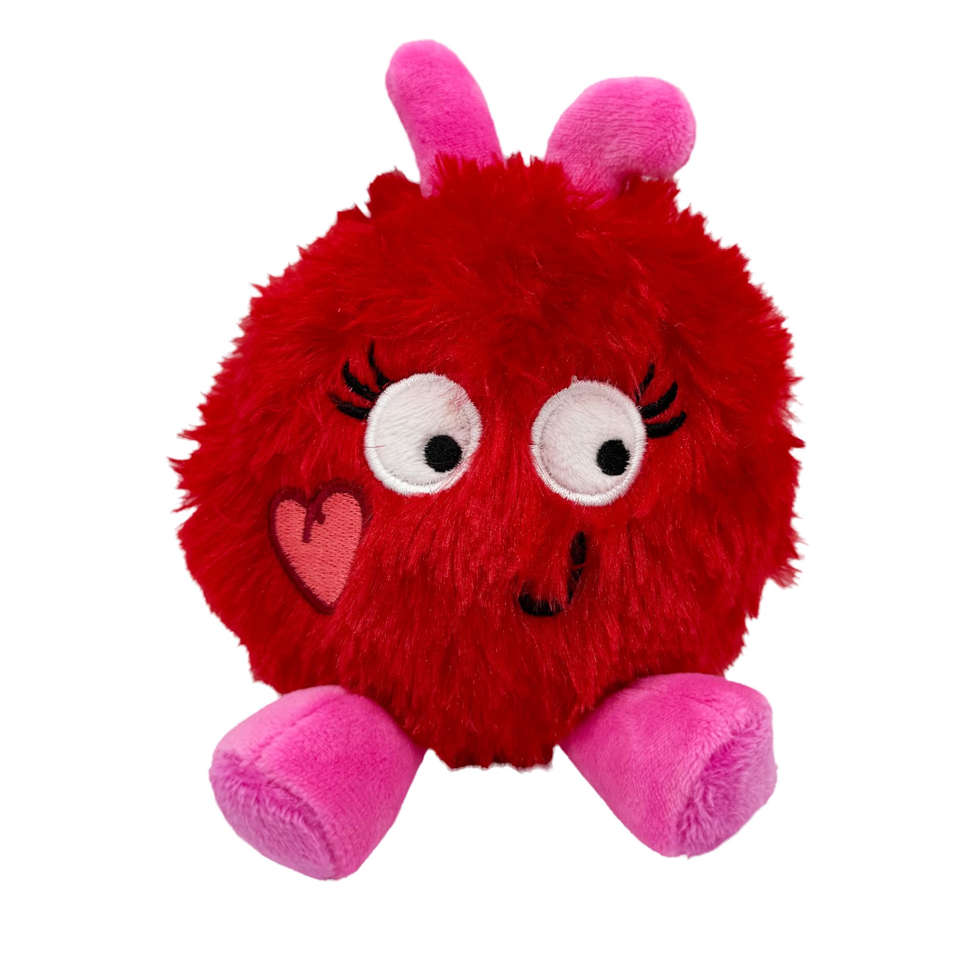 Huxley & Kent For Dogs - Fur Bug (One Size - 4.5'') - Valentine'S Day Power Plush Funny Dog Toy With Squeaker - Fun, Durable - H