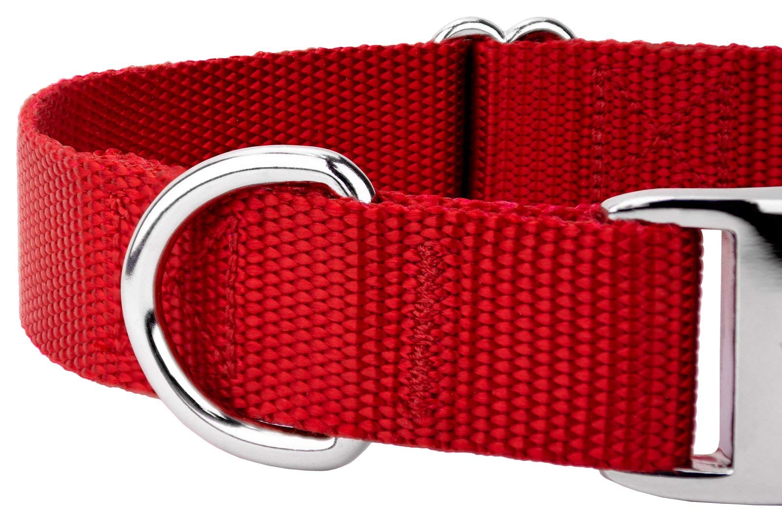 Country Brook Design - Vibrant 30+ Color Selection - Premium Nylon Dog Collar With Metal Buckle (Small, 3/4 Inch Wide, Red)