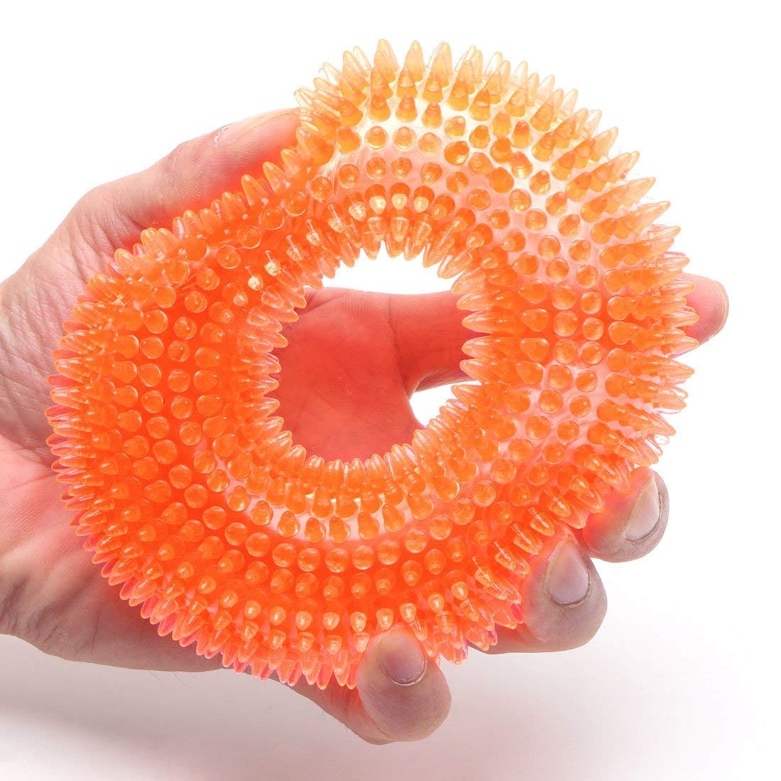 Rvpaws Puppy Dog Squeaky Chew Toys For Aggressive Chewers Dental Teething Cleaning [NonToxic Soft Natural Rubber], Cute Crystal