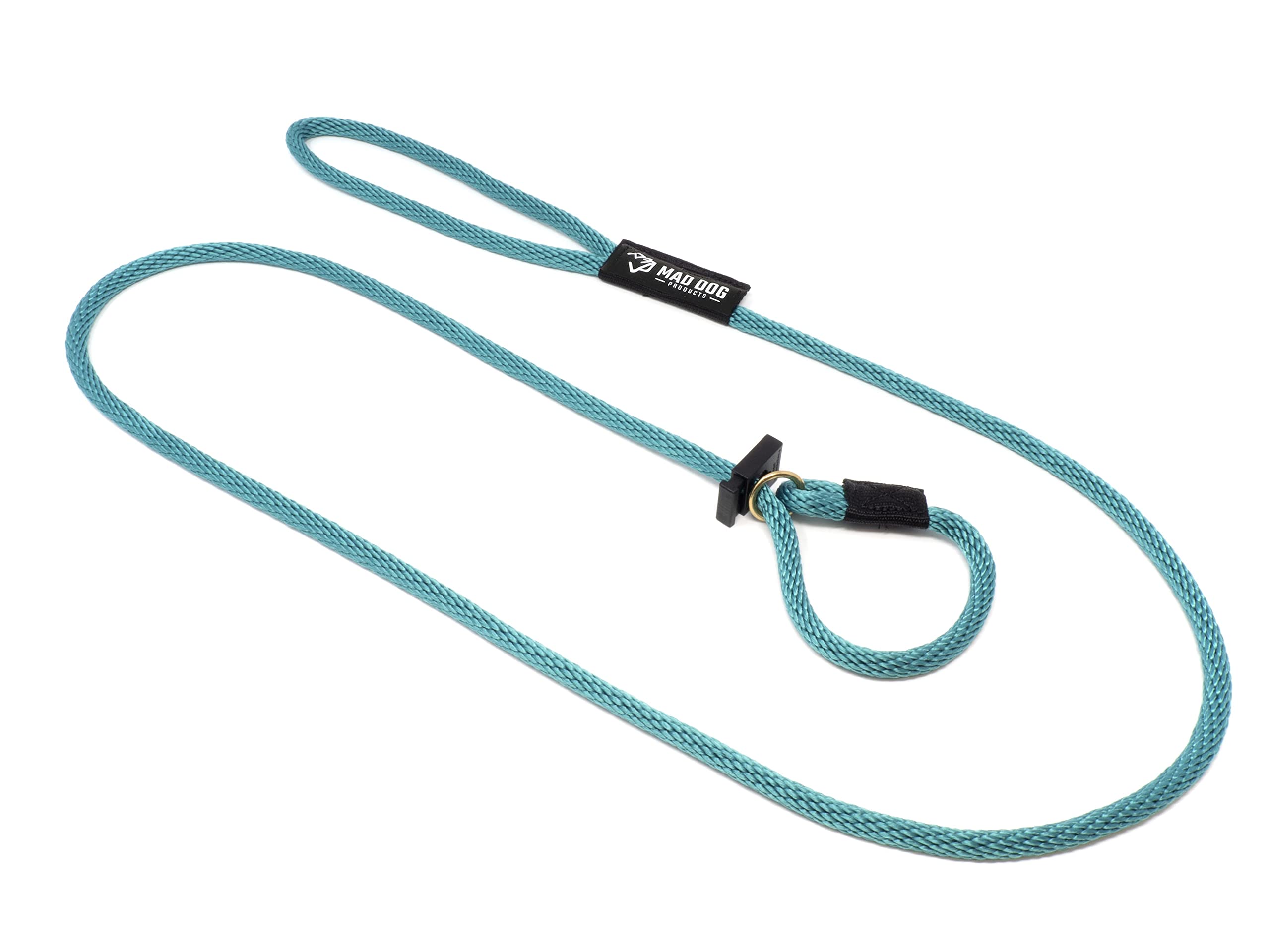 Mad Dog Products English Slip Dog Lead | 3/8 Inch X 8 Feet | Teal