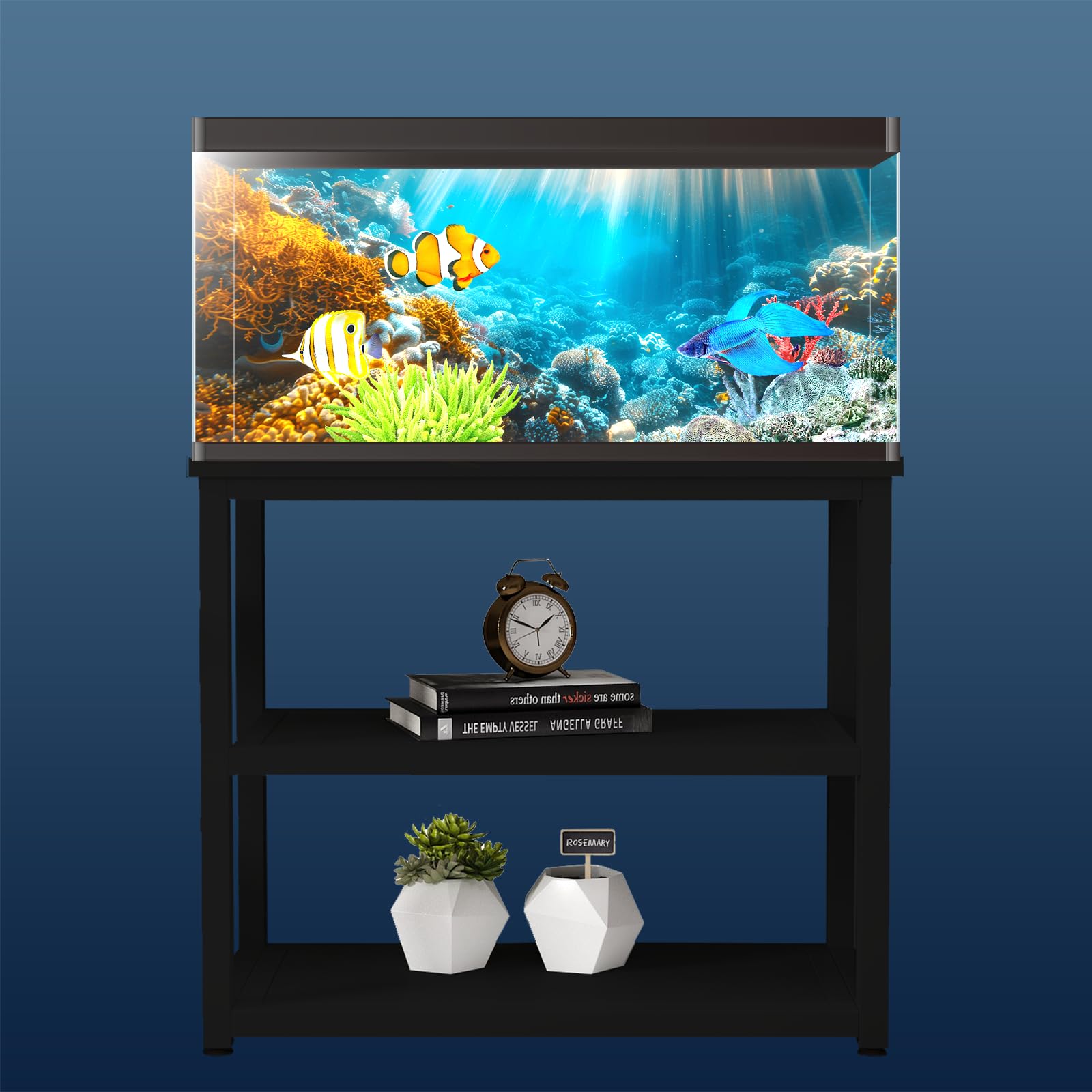 Avolander Aquarium Background, Ocean Fish Tank Background, Terrarium Background Vinyl 27.6 x 11.8 inches