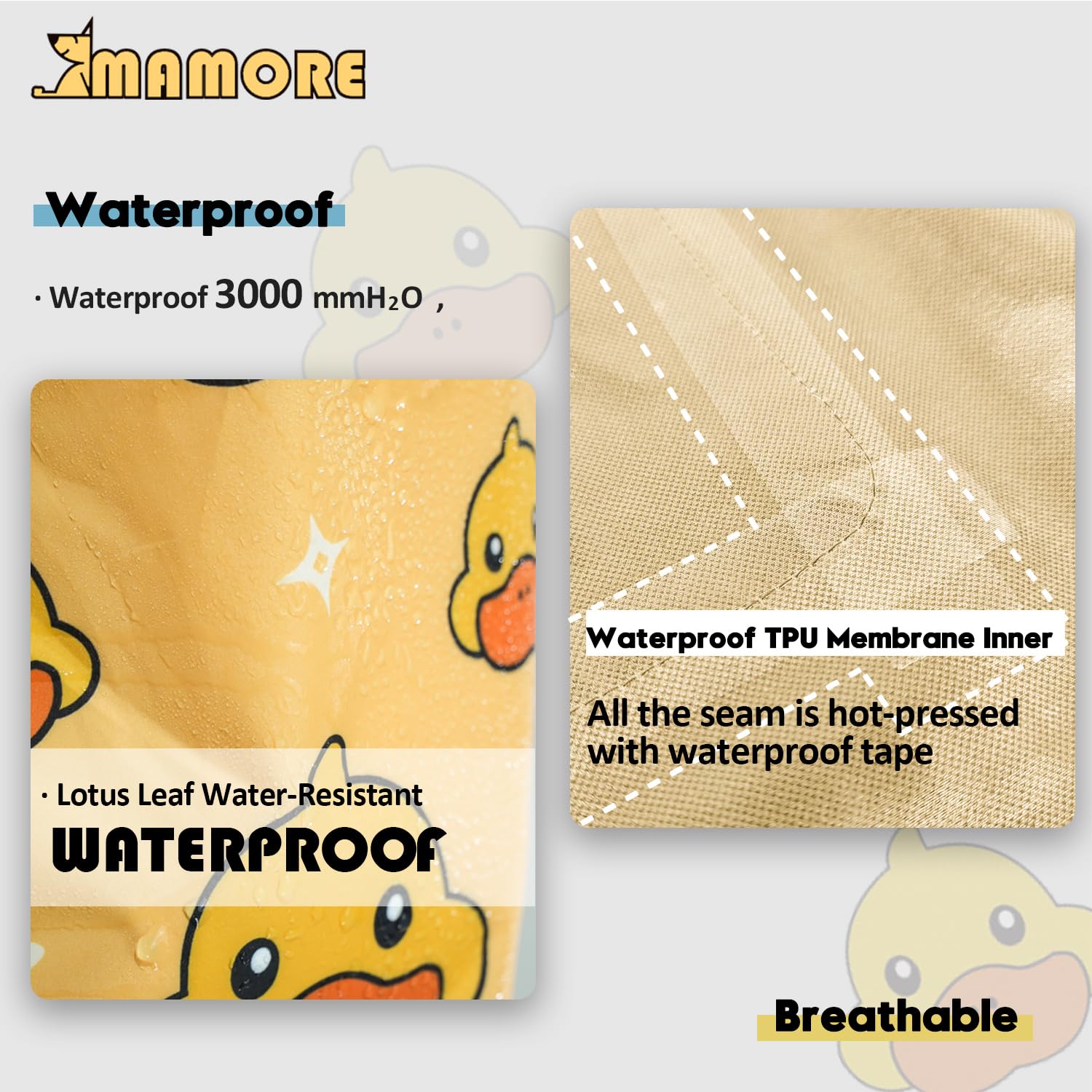 Mamore Dog Raincoat, Waterproof Rain Jacket With Hood For Small Medium Large Dogs And Puppies, Packable Dog Poncho, Reflective,