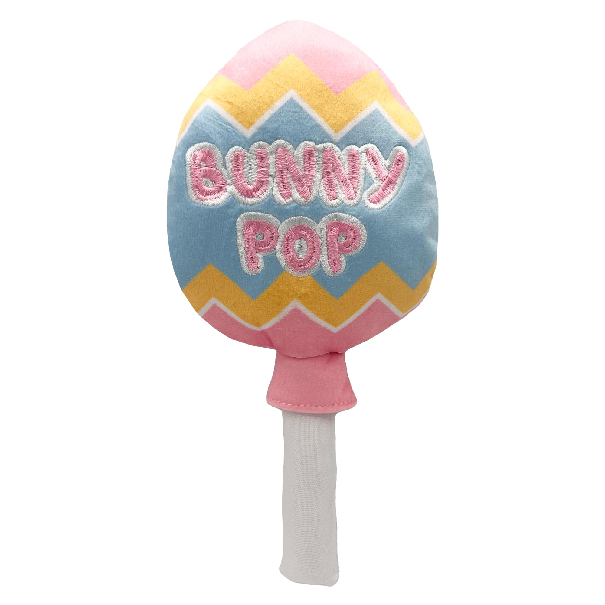Huxley & Kent For Dogs - Bunny Pop (Large) - Easter/Spring Funny Dog Toy - Power Plush Funny Dog Toy With Squeaker - Fun, Durabl