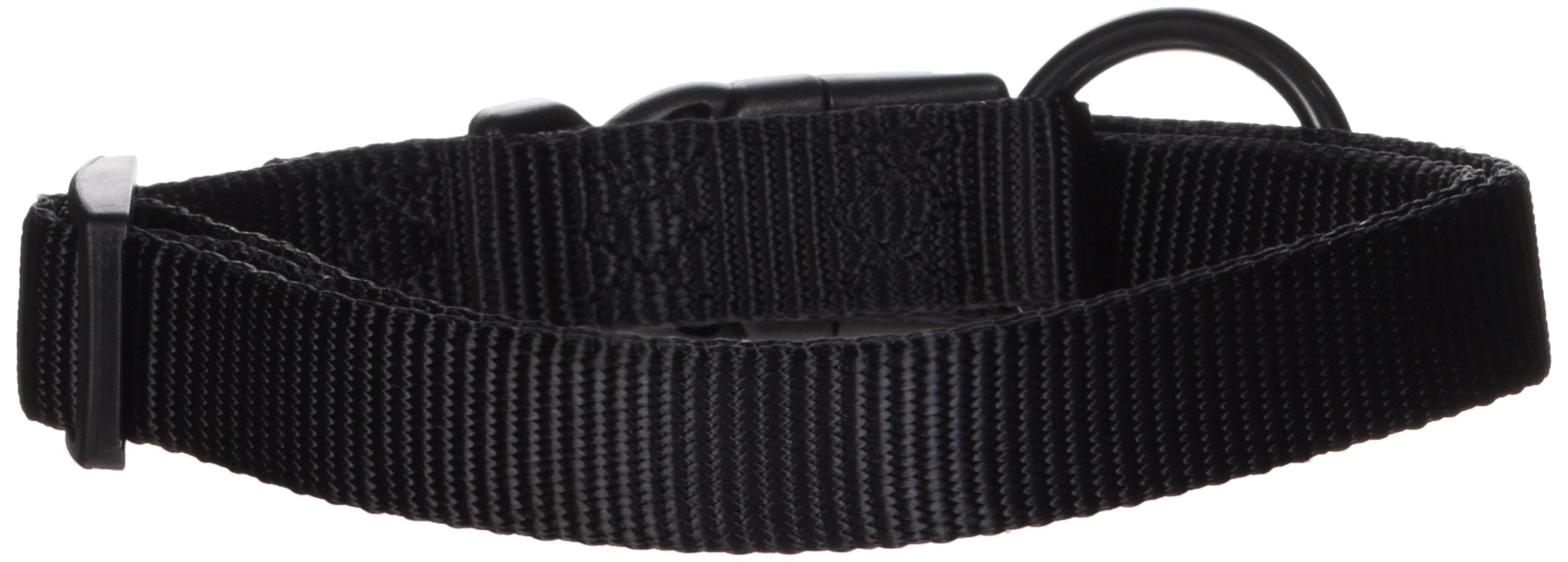 Hamilton Adjustable Nylon Dog Collar, Black, 3/4' X 16-22'