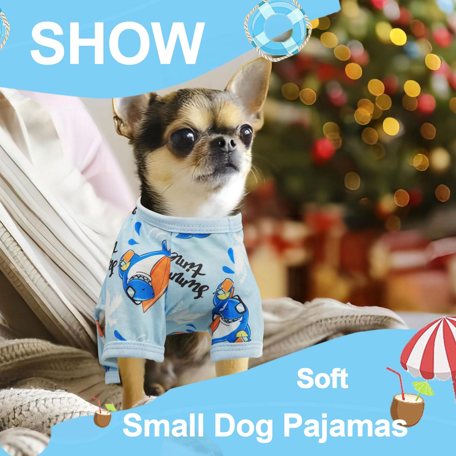 Dog Pjs Dog Pajamas For Small Medium Dogs Summer Cute Dog Clothes Boy Girl Soft Stretchy Doggie Puppy Clothes Cat Pet Jammies Ou