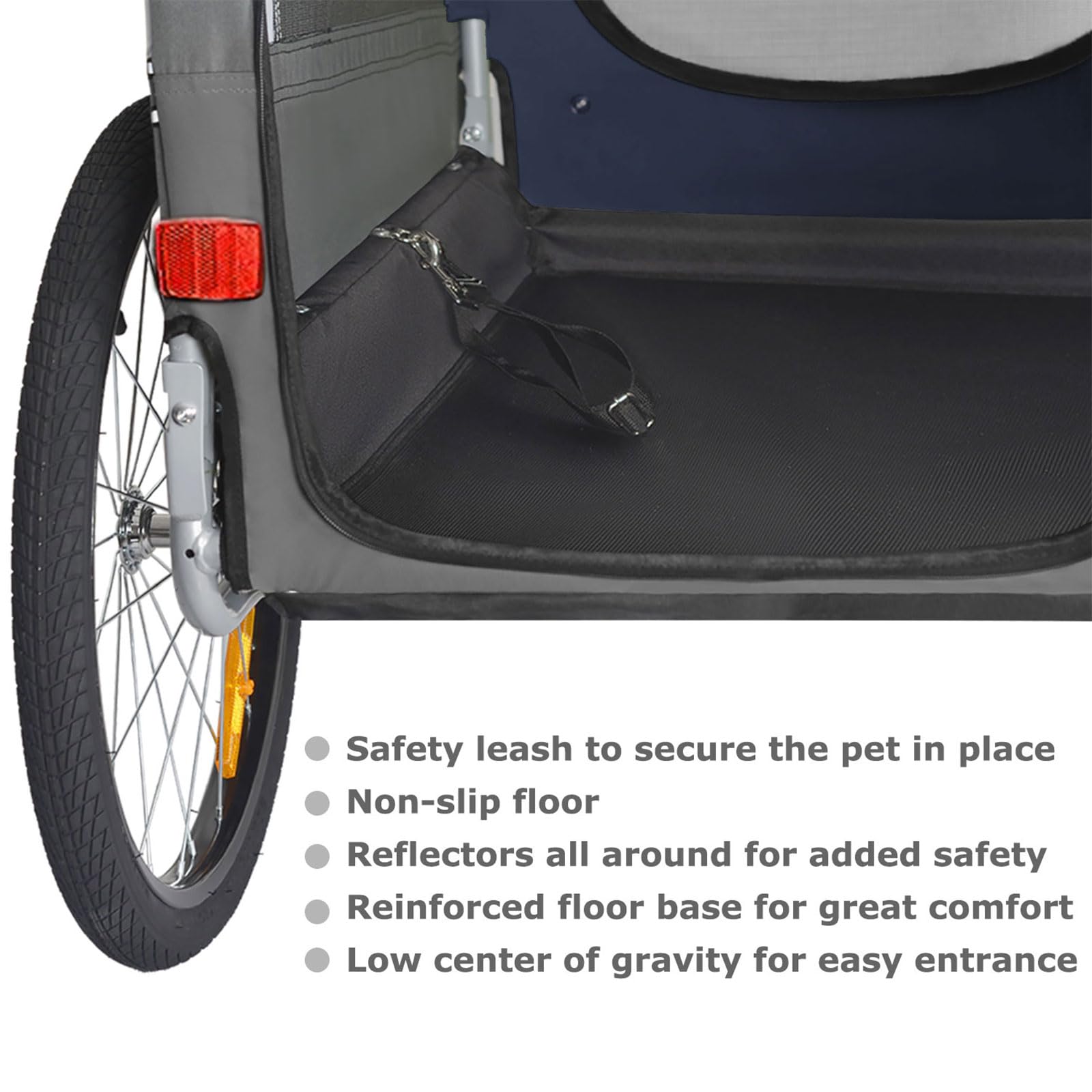 Doggyhut Premium Pet Bike Trailer & Stroller For Small,Medium Or Large Dogs,Bicycle Trailer For Dogs Up To 100 Lbs (Blue, Xl)