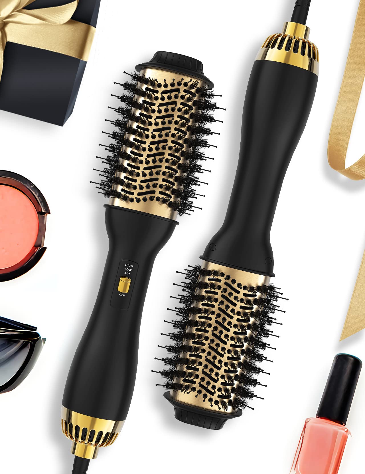 Landot Hair Blow Dryer Brush And Volumizer, One-Step Hot Air Brush For Drying, Straightening, Volumizing