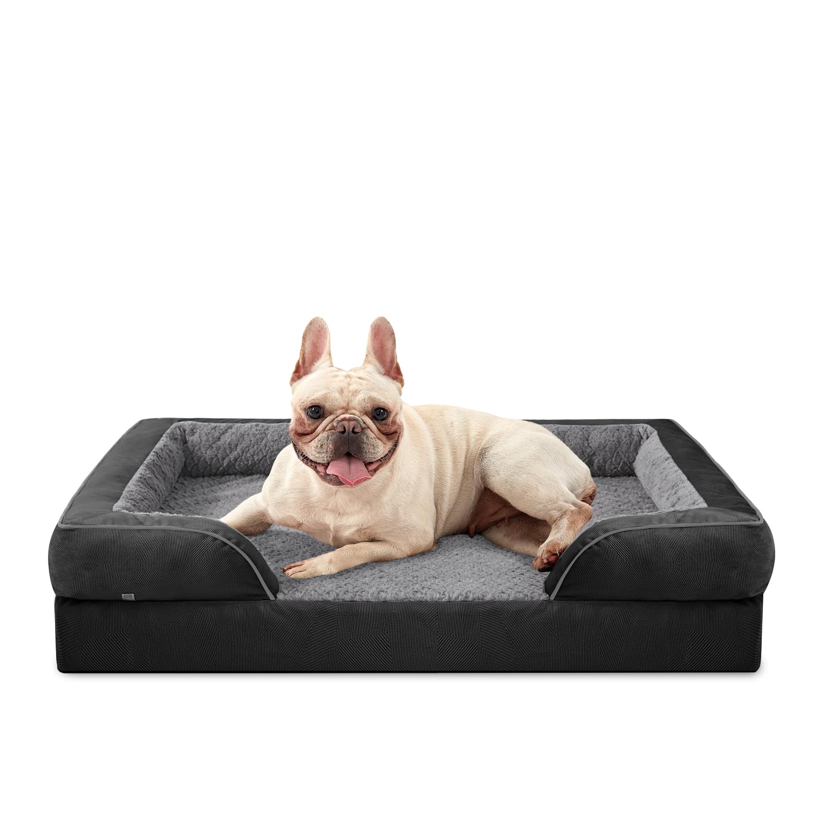 INVENHO Orthopedic Medium Dog Dogs, Egg-Crate Foam Dog Couch with Washable Removable Cover, Waterproof Lining and Nonskid Bottom