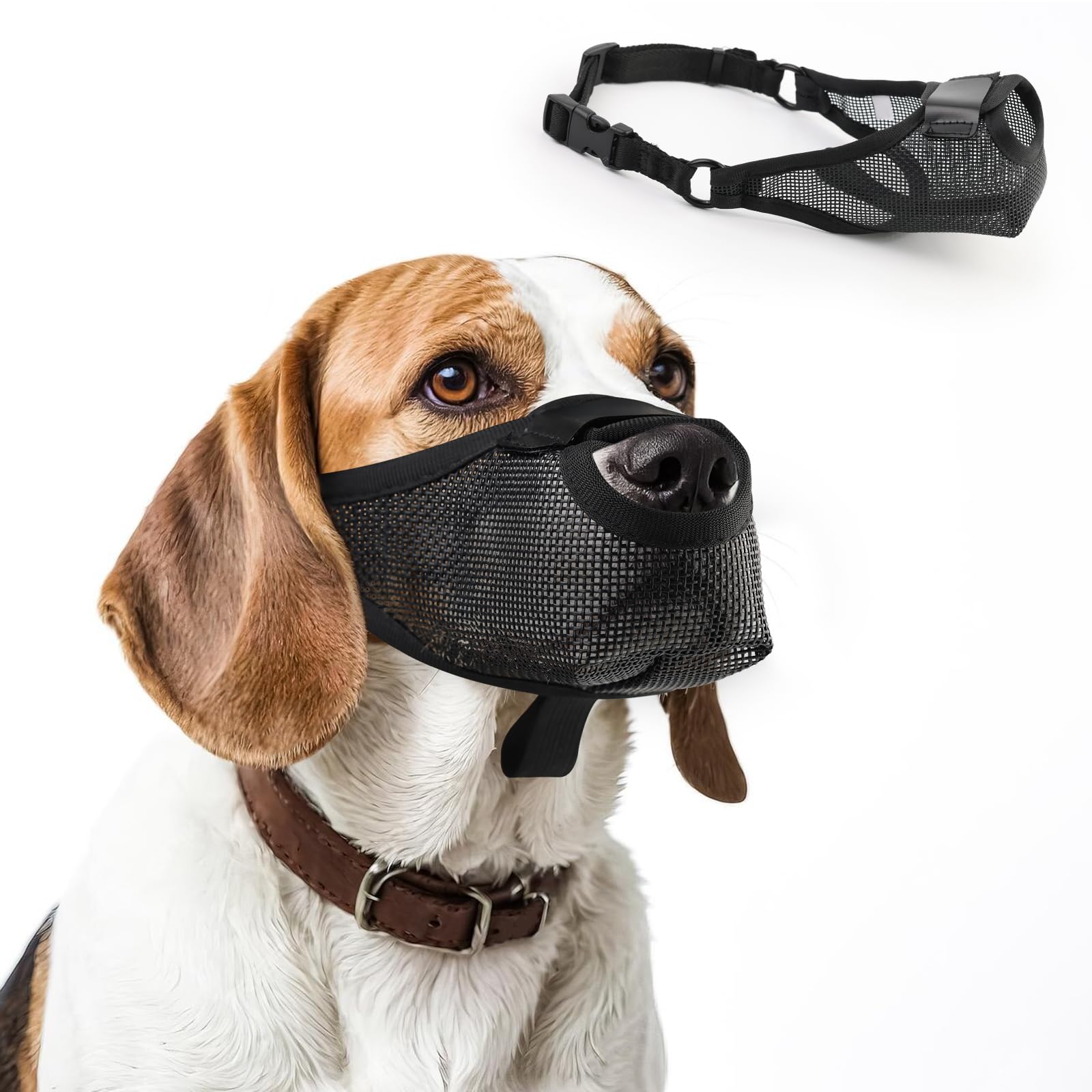 Dog Muzzle For Small Medium Large Sized Dogs,Breathable Air Mesh Basket Muzzle For Dogs Allows Panting And Drinking,Soft Dog Muz