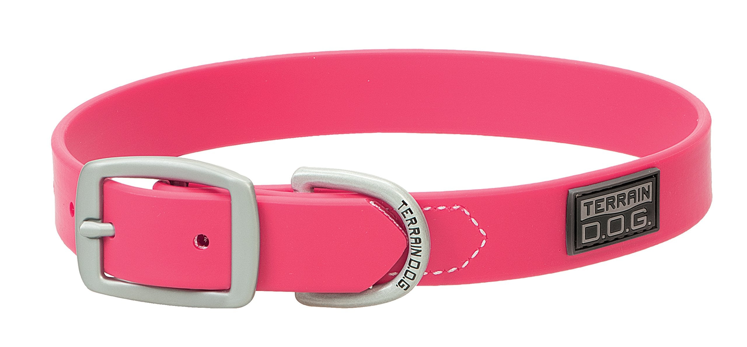 Terrain D.O.G. Brahma Webb Dog Collar, 15'' X 3/4'', Hot Pink