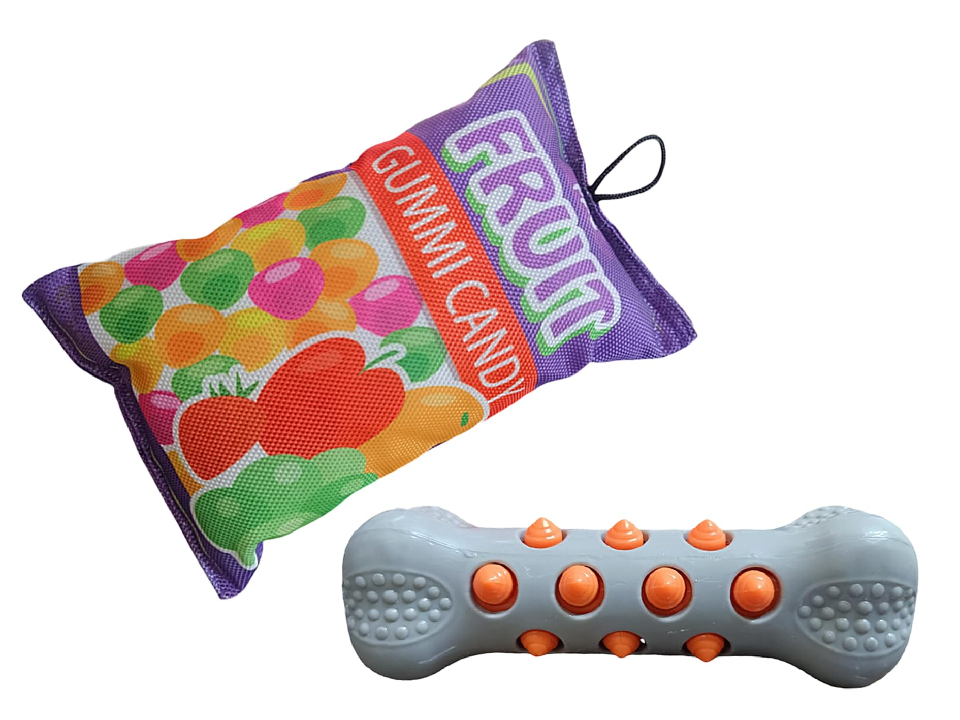 Chipmonk Set Of 2 Squeaky Toy Chew Safe Durable For Small Puppy Medium Large Dog NonToxic Interactive Plushy Training & Brain D