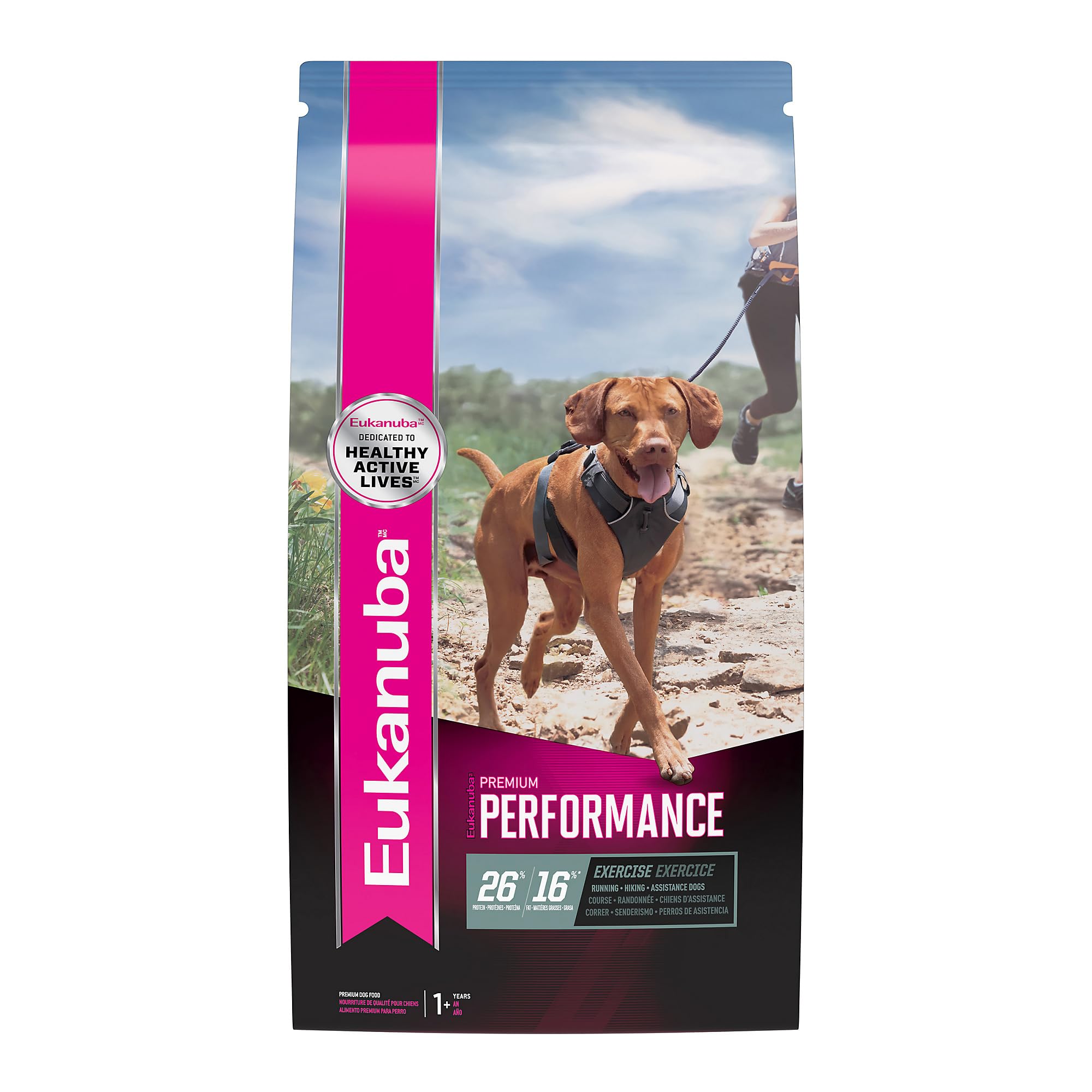 Eukanuba Premium Performance 26/16 Exercise Adult Dry Dog Food, 14 lb. Bag