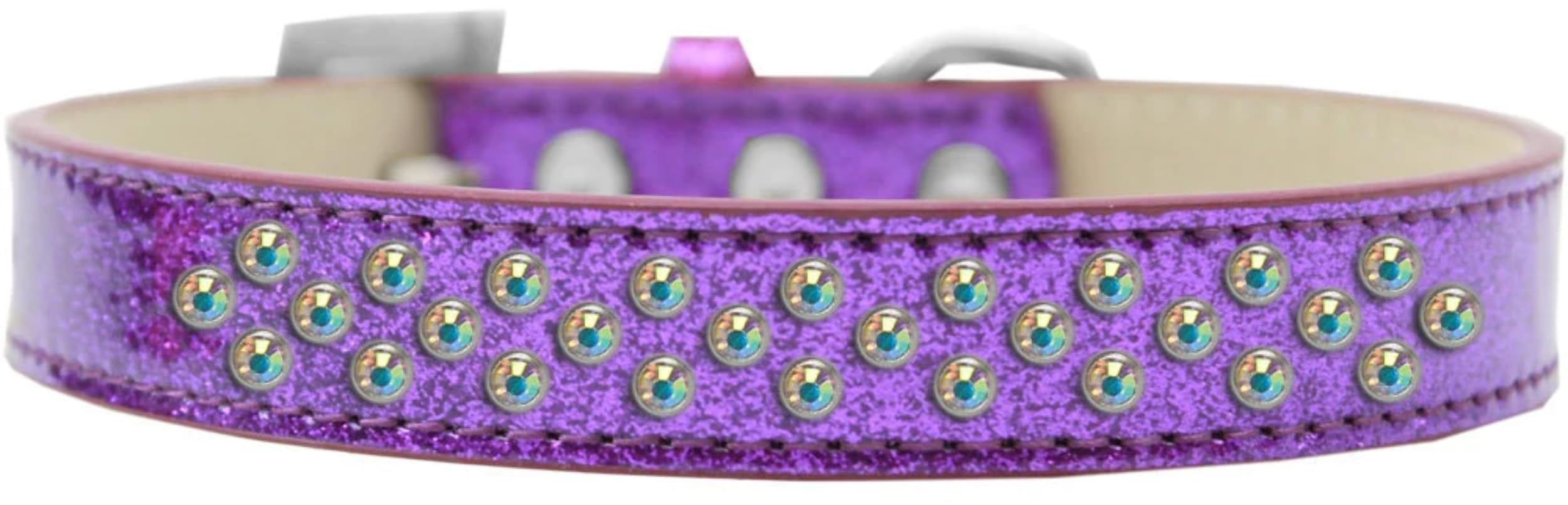Dog, Puppy & Pet Ice Cream Collar, Aurora Borealis Crystal Rimsets Sprinkles Red 12