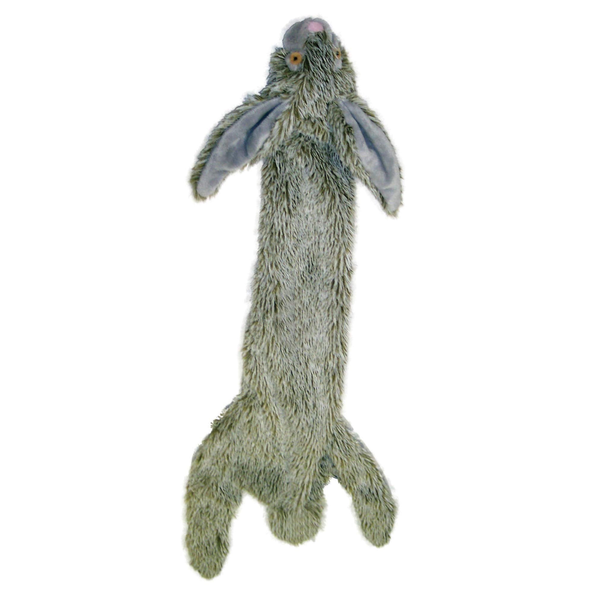 Spot By Ethical Products Skinneeez - The Original Stuffless Stuffingless Dog Squeak Tug Toy Small And Large Dogs Puppy Chew Alternative Interactive Dog Toy - Rabbit