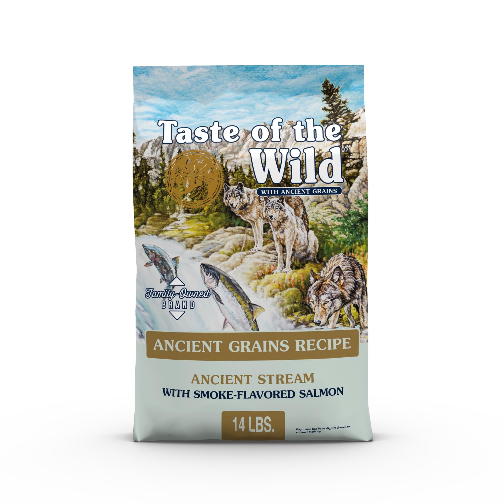 Taste Of The Wild Ancient Stream Canine Recipe With Smoke-Flavored Salmon And Ancient Grains 14lb