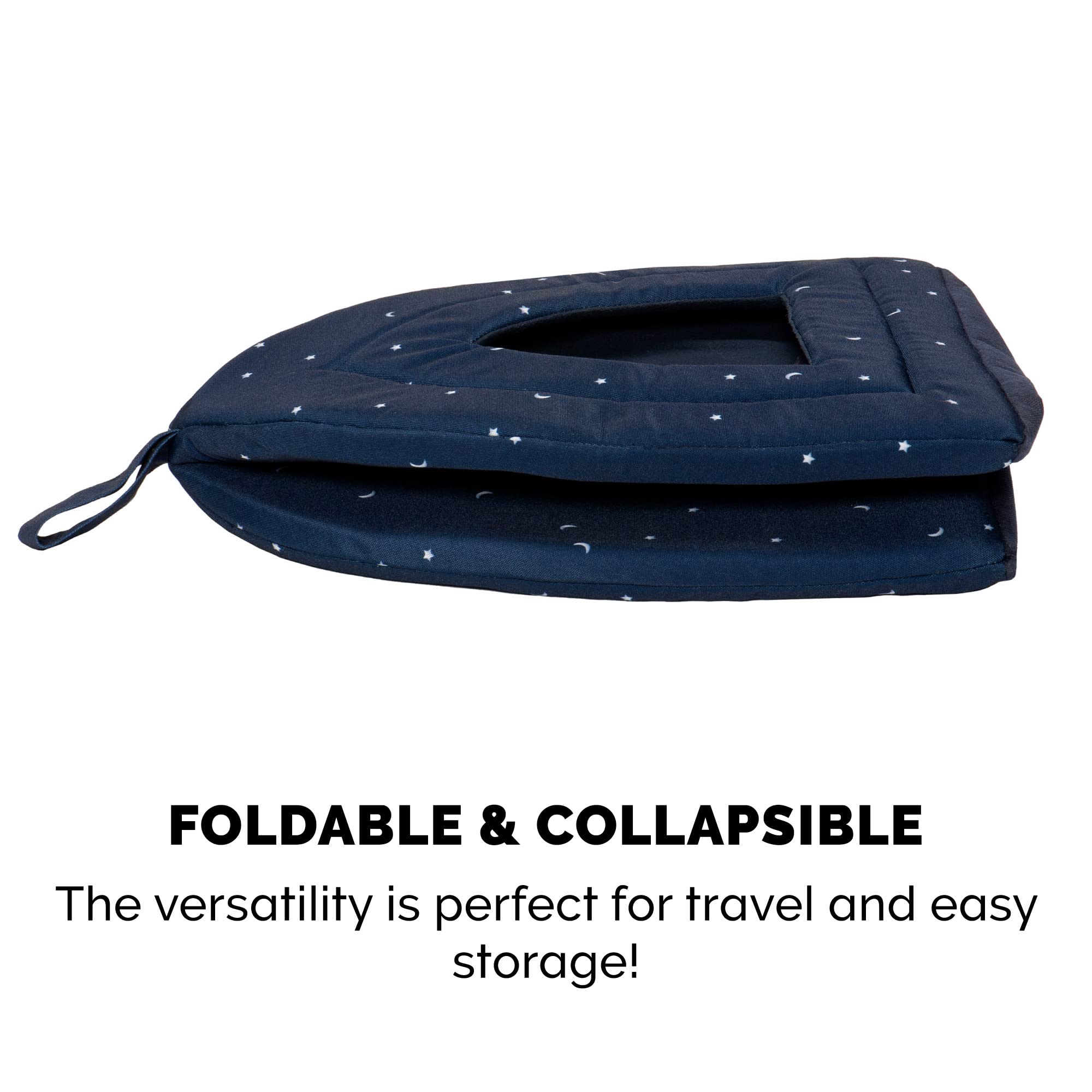 Furhaven Small Cat Bed - Washable Polycanvas Print Pet Tent, Night Sky, Model 92207150
