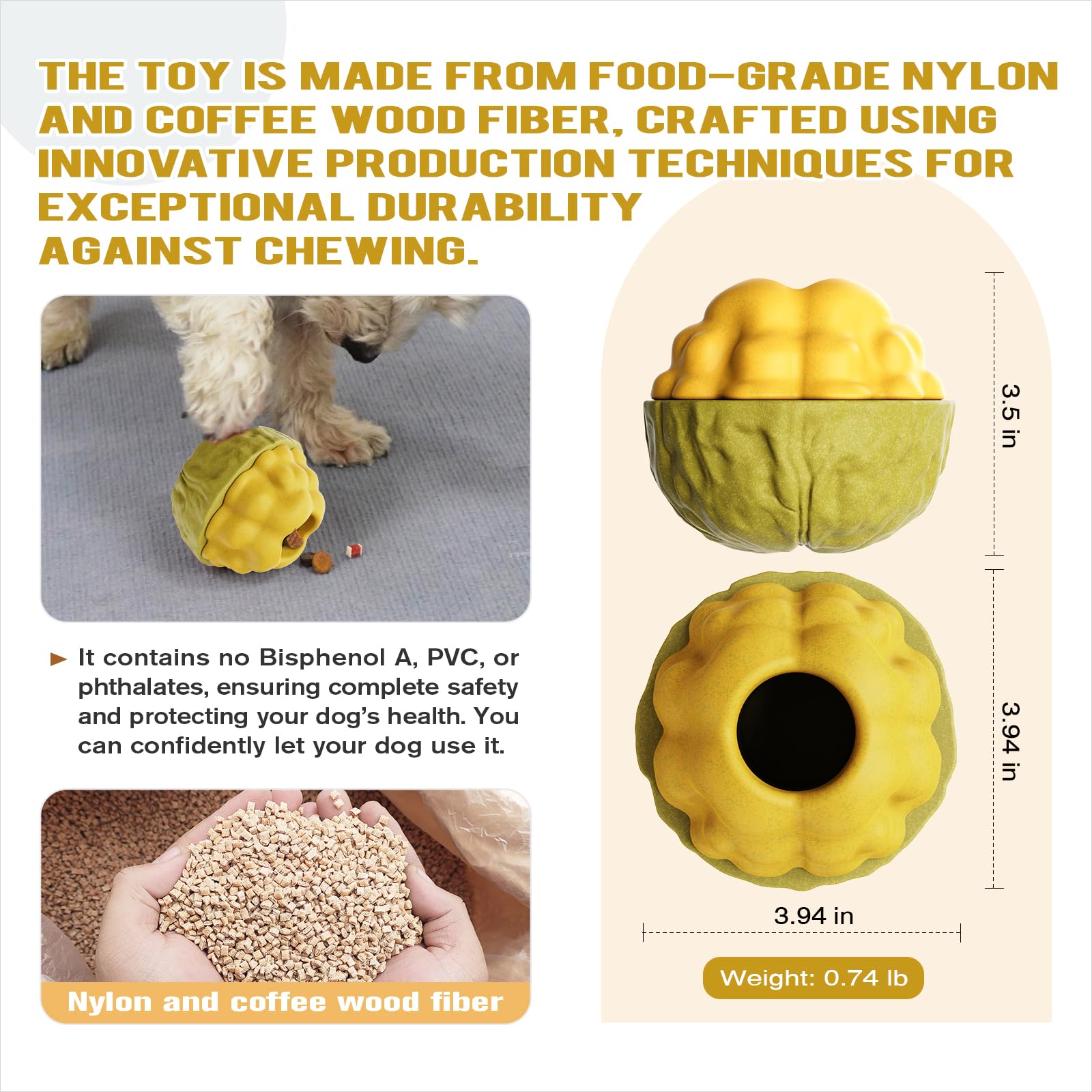 Frozen Treat Dispensing Dog Toy - Interactive Large Chew Toy for Aggressive Chewers, Freezable Fillable Rubber, Reduces Anxiety,