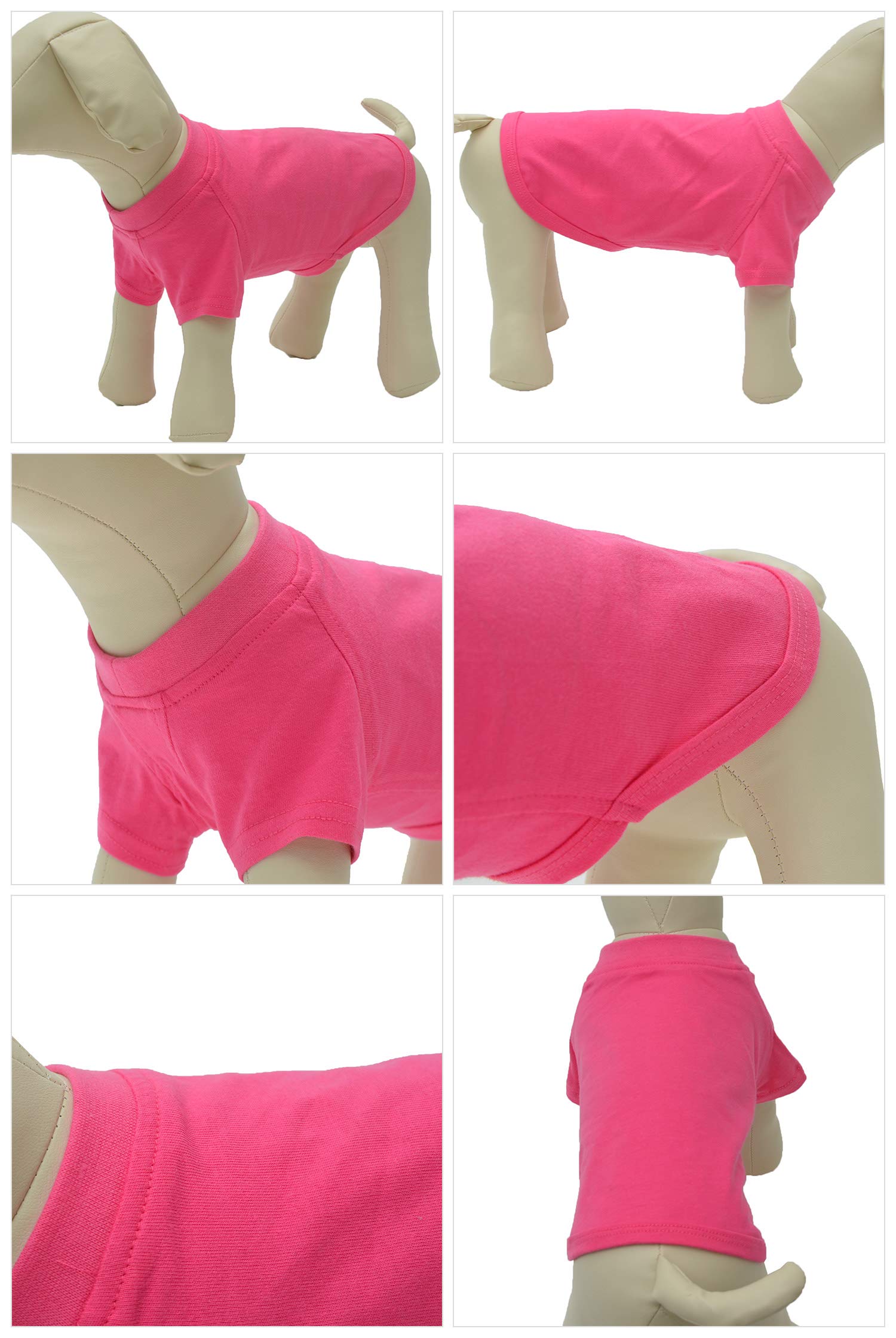 Lovelonglong 2019 Pet Clothing Dog Costumes Basic Blank T-Shirt Tee Shirts For Small Dogs Rosered L