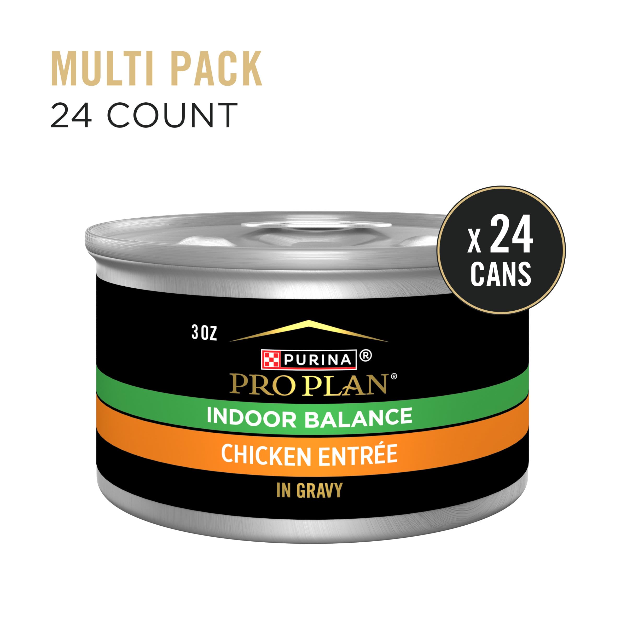Purina Pro Plan Indoor Balance Chicken Cat Food Wet Entree - 24 Pack of 3 oz. Cans