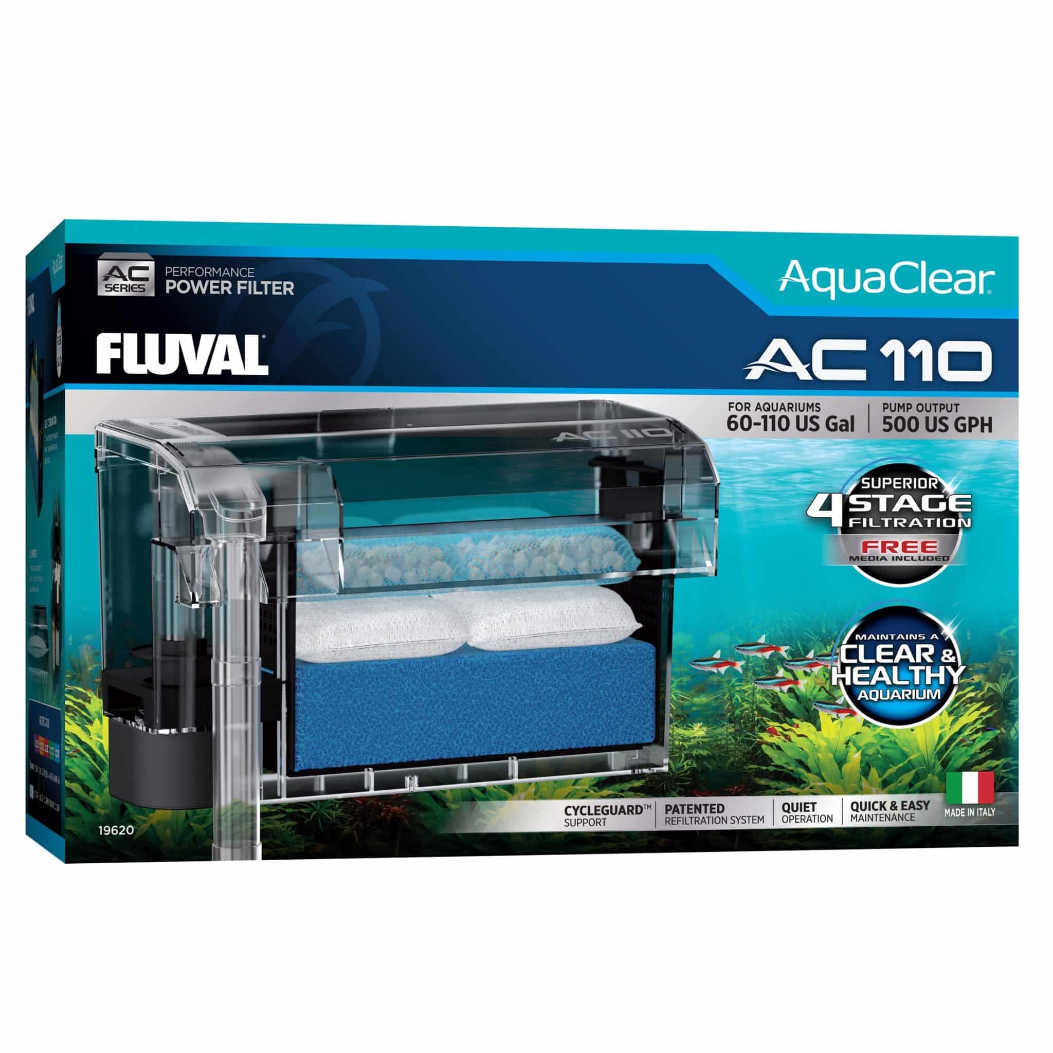 Fluval - Clear for AC70/AC110 Power Filter, 10.8 oz / 310 g, 2-Pack - Improves Fish Health, for Use in Freshwater & Saltwater Aq